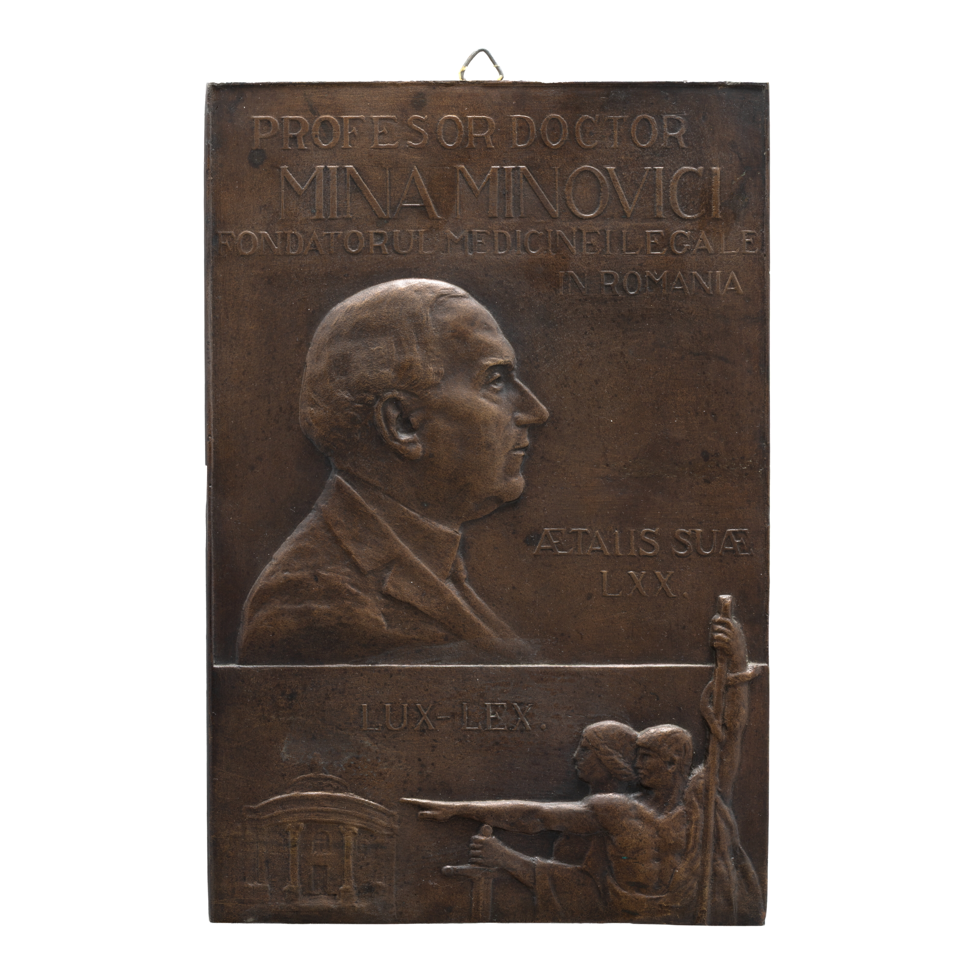 Machetă originală ”Profesor Doctor Mina Minovici”, avers, exemplar unic