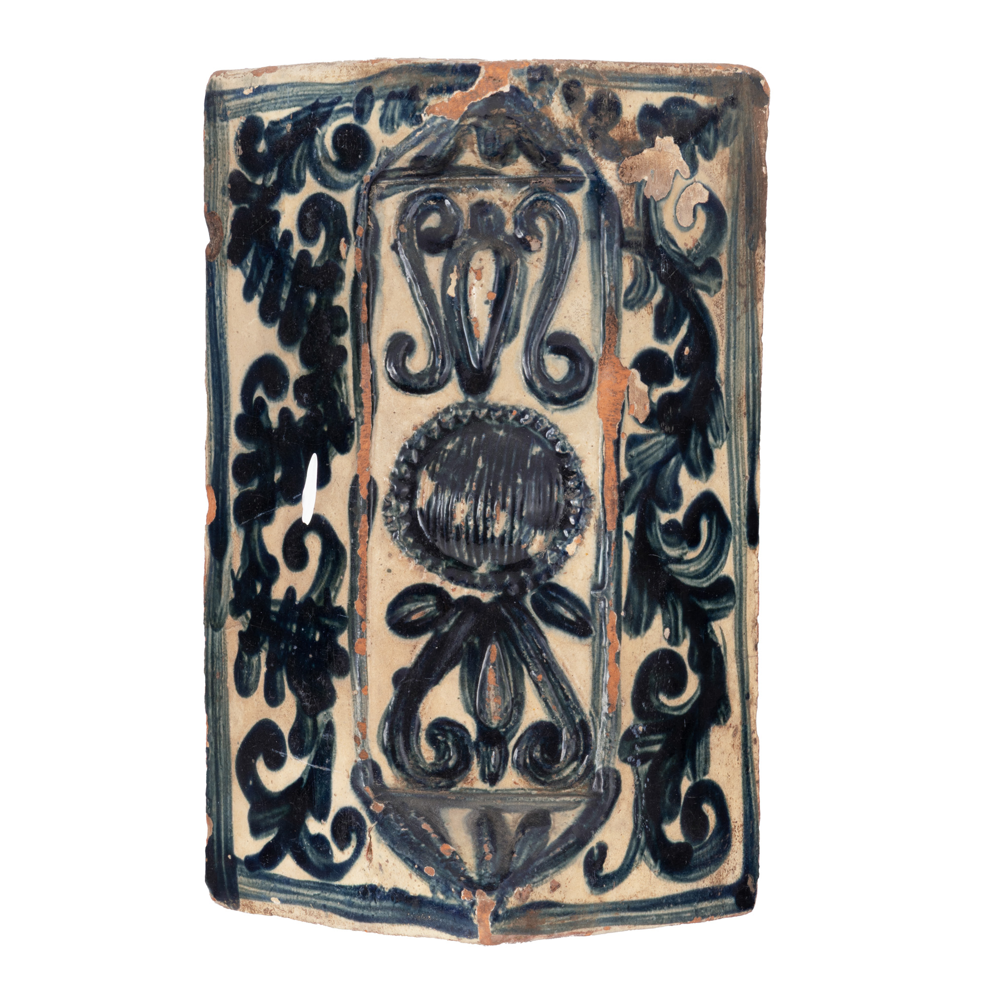 Corner stove, made of terracotta, Drăușeni, 18th century