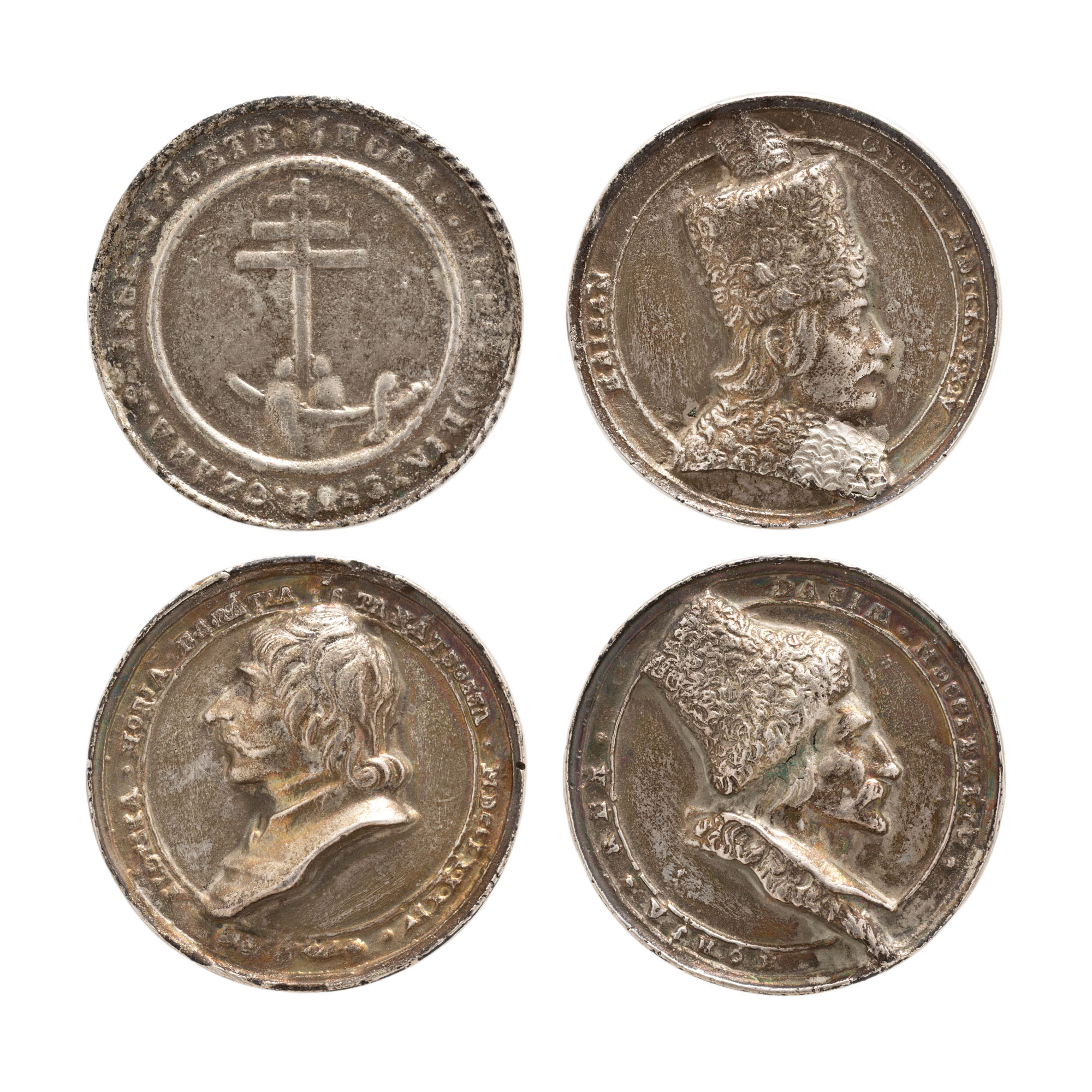 Lot consisting of "Horia's Tomb 1784" silver medal, "Horia, King of Dacia 1784" silver medal, "Horia 1784" medal and "Crișan" silver medal