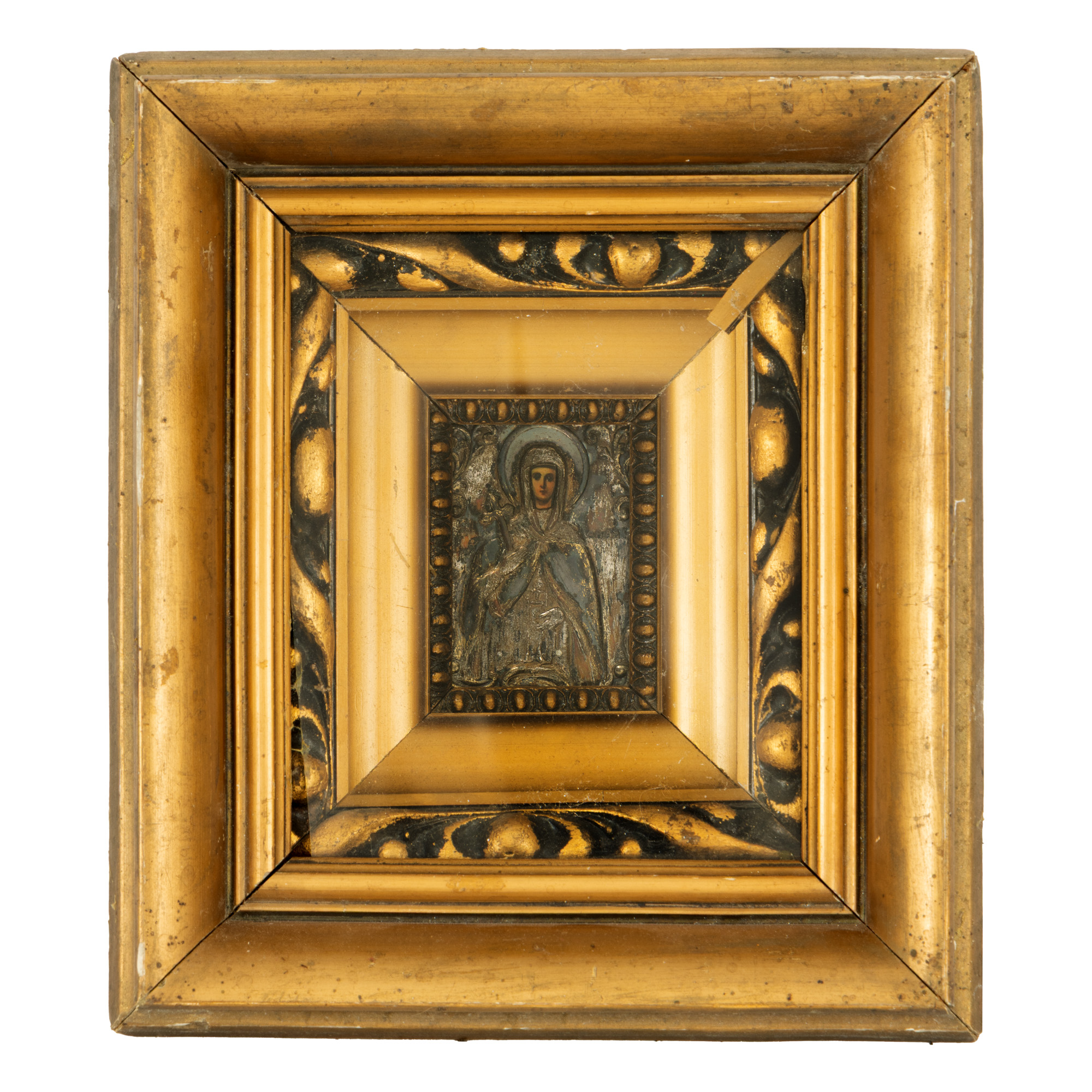 Icon on wood, with fretwork, "Saint Paraskeva", Romanian school, 19th century, comes from the collection of sculptor Emil Wilhelm Becker