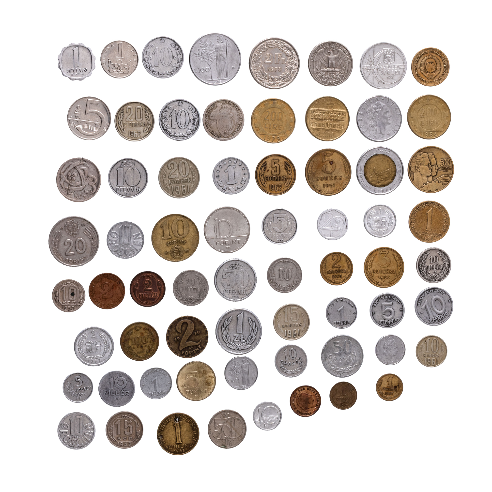 Lot consisting of 69 coins, 1894-1994