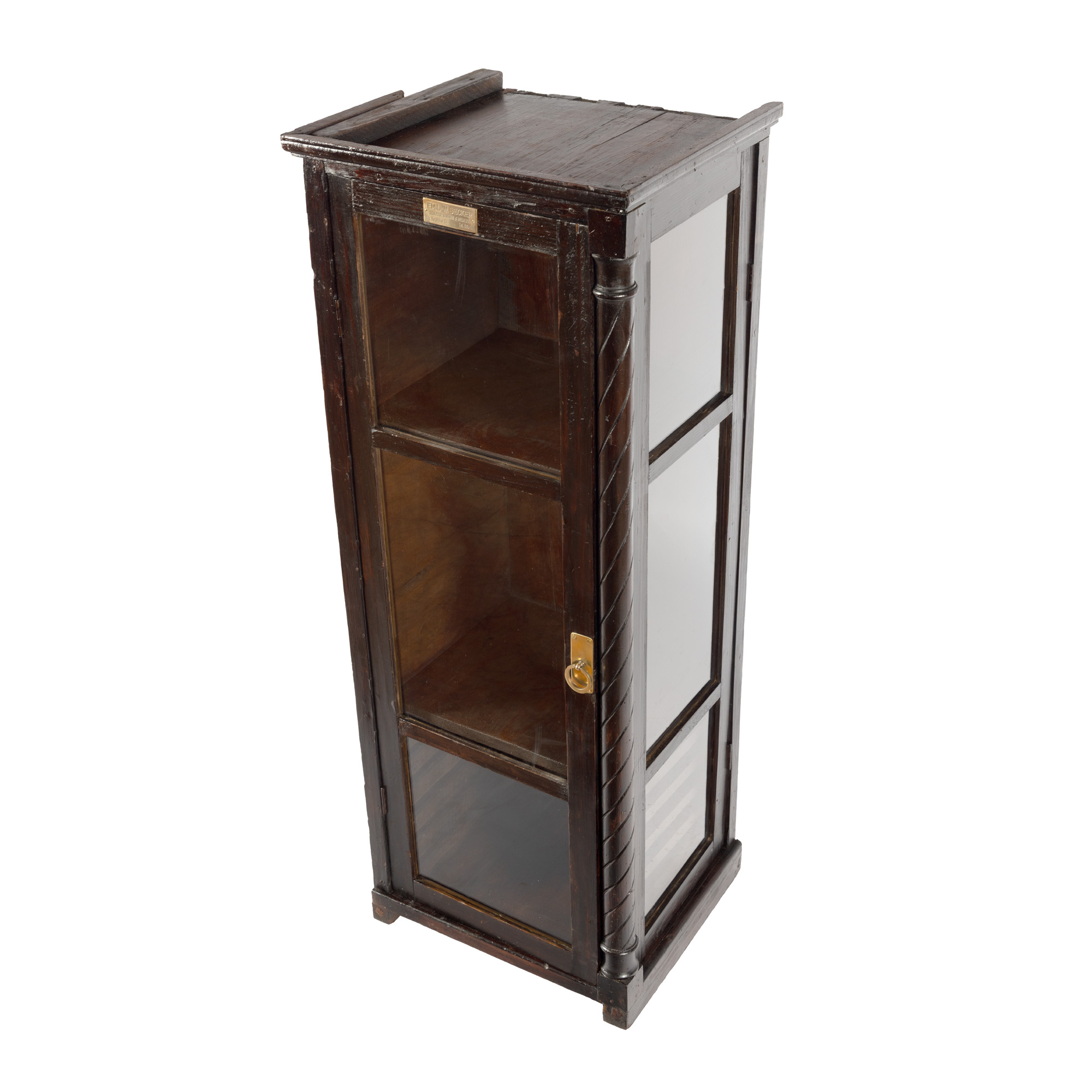 Ebonized wooden display case, first half of the 20th century