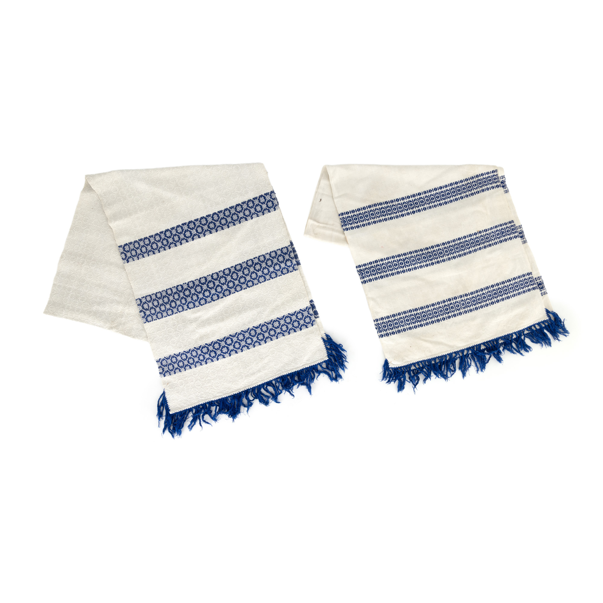 Pair of embroidered homemade cloth towels, first half of the 20th century