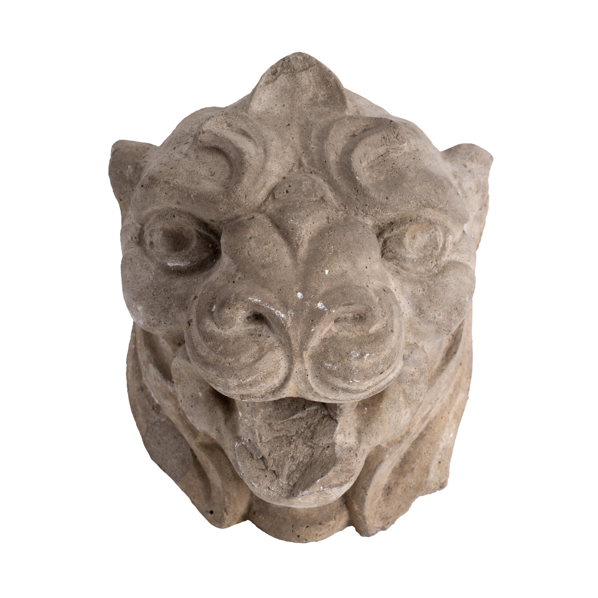 Ornament arhitectural realizat sub formă de leu, decora fațada casei Becker din cartierul Uranus