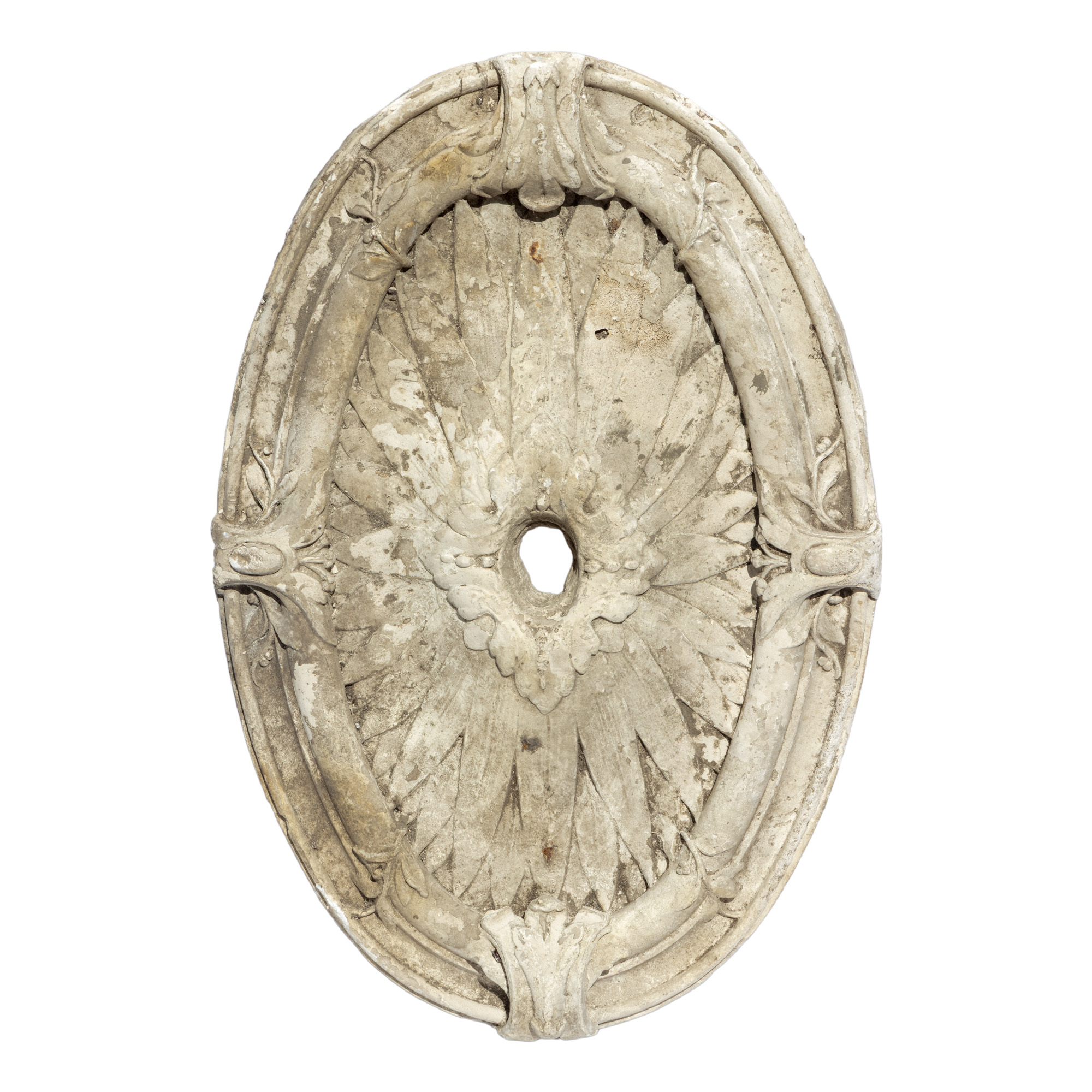 Architectural ornament for ceiling light, decorated with vegetable motifs