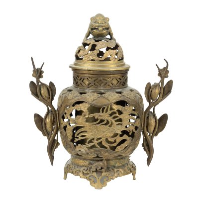 Bronze vase for burning spices, decorated with qilin, China or Vietnam, early 20th century