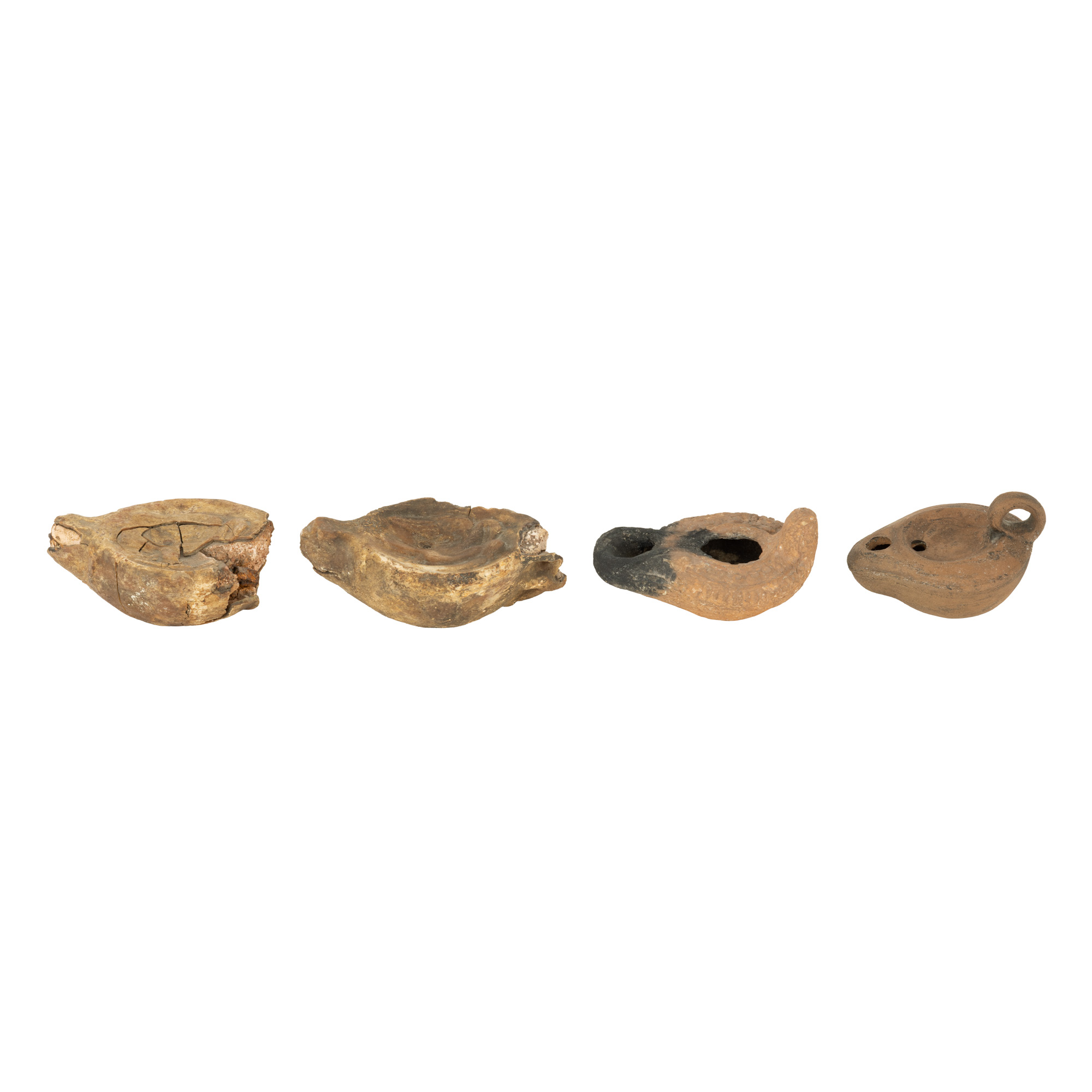 Lot consisting of ancient Roman opal and three modern reproductions of ancient opals