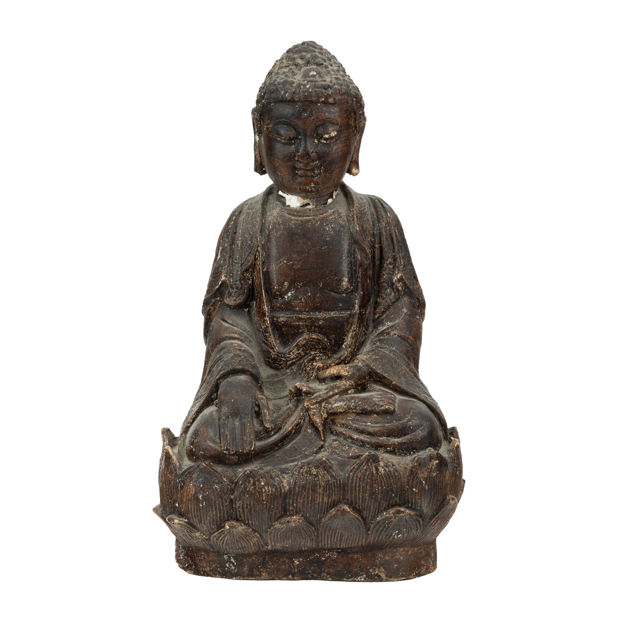 Statuetă Buddha, din ipsos, prima jumătate a sec. XX