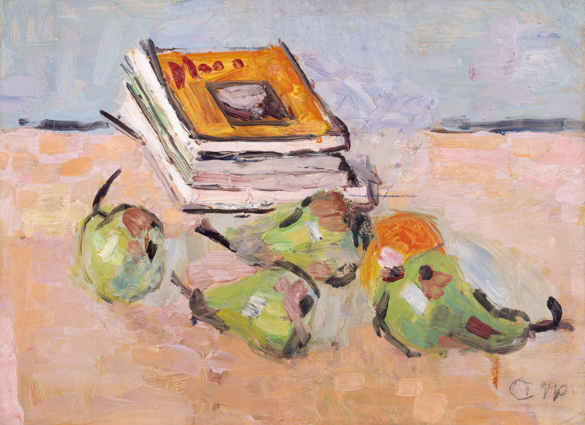 Still Life with Pears and Art Albums