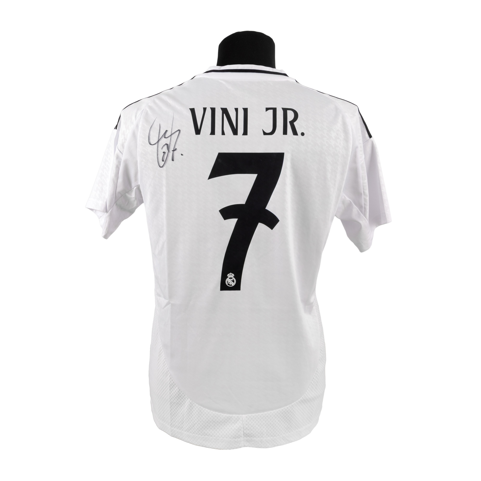 Tricou Real Madrid, cu semnătura olografă a lui Vinicius Jr. 