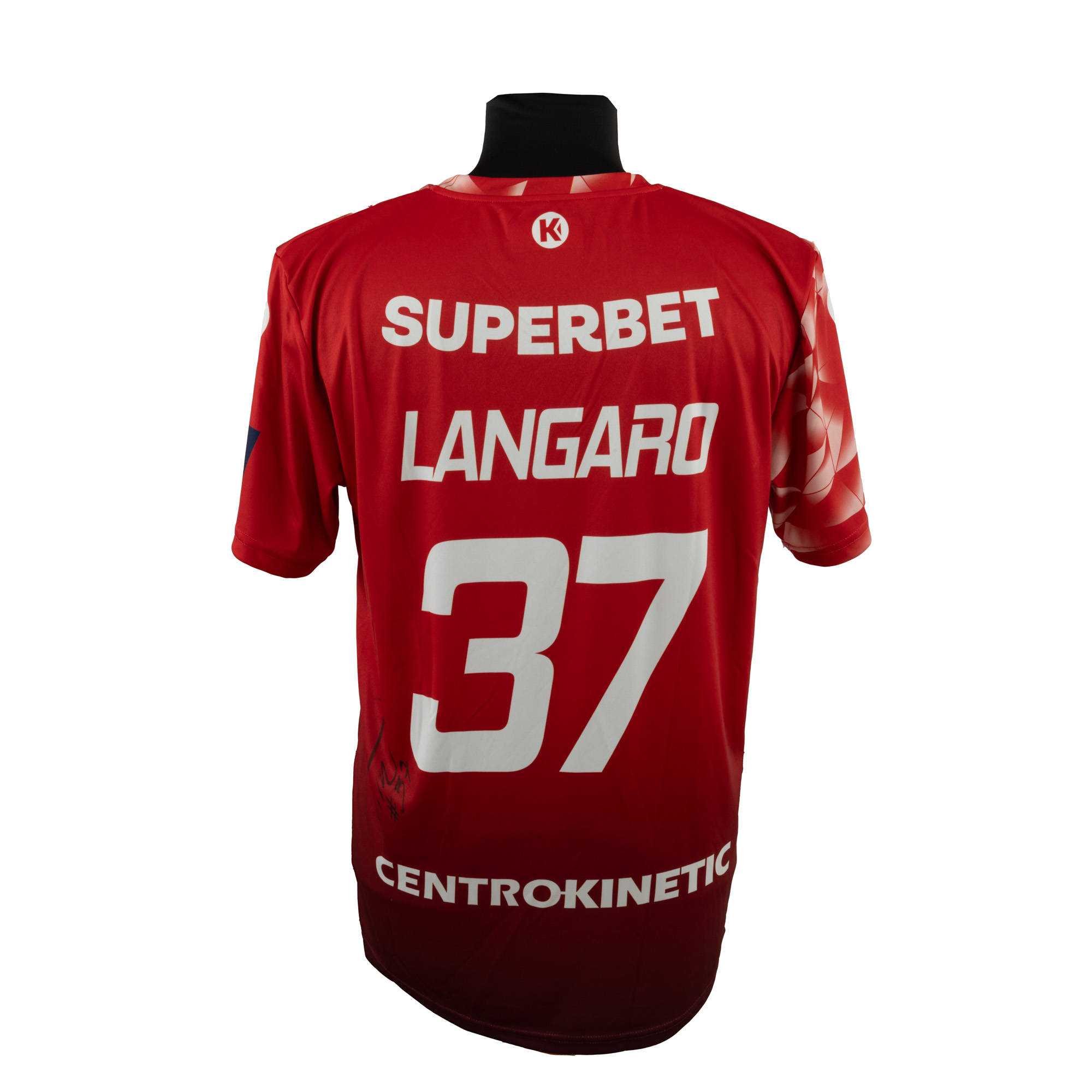 Handball T-shirt, C.S. Dinamo Bucharest, with the holographic signature of Haniel Langaro