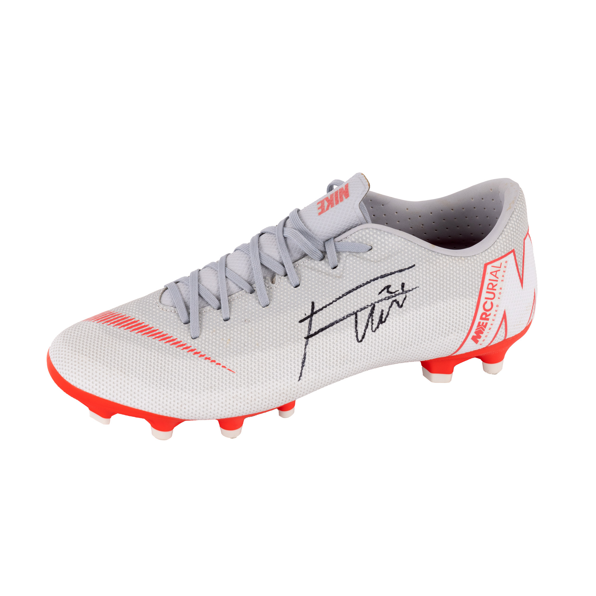Nike Mercurial football boot, with holographic signature of Edson Alvarez