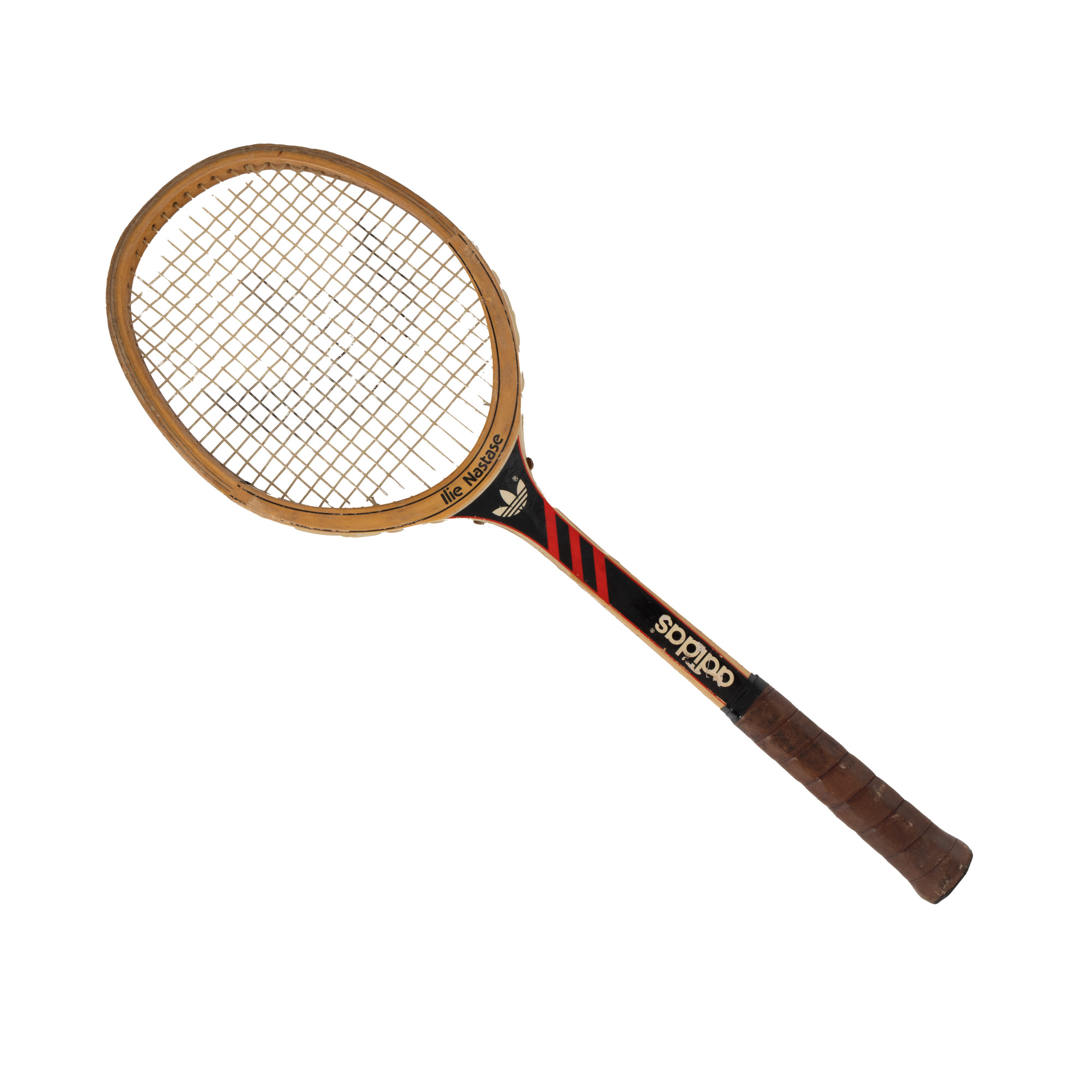 Rachetă de tenis Adidas, cu semnătura olografă a lui Ilie Năstase