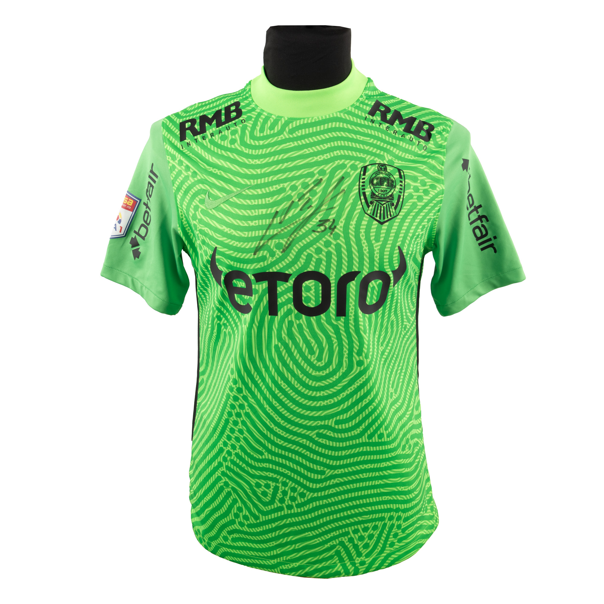 Tricou CFR Cluj, cu semnătura olografă a lui Cristian Bălgrădean