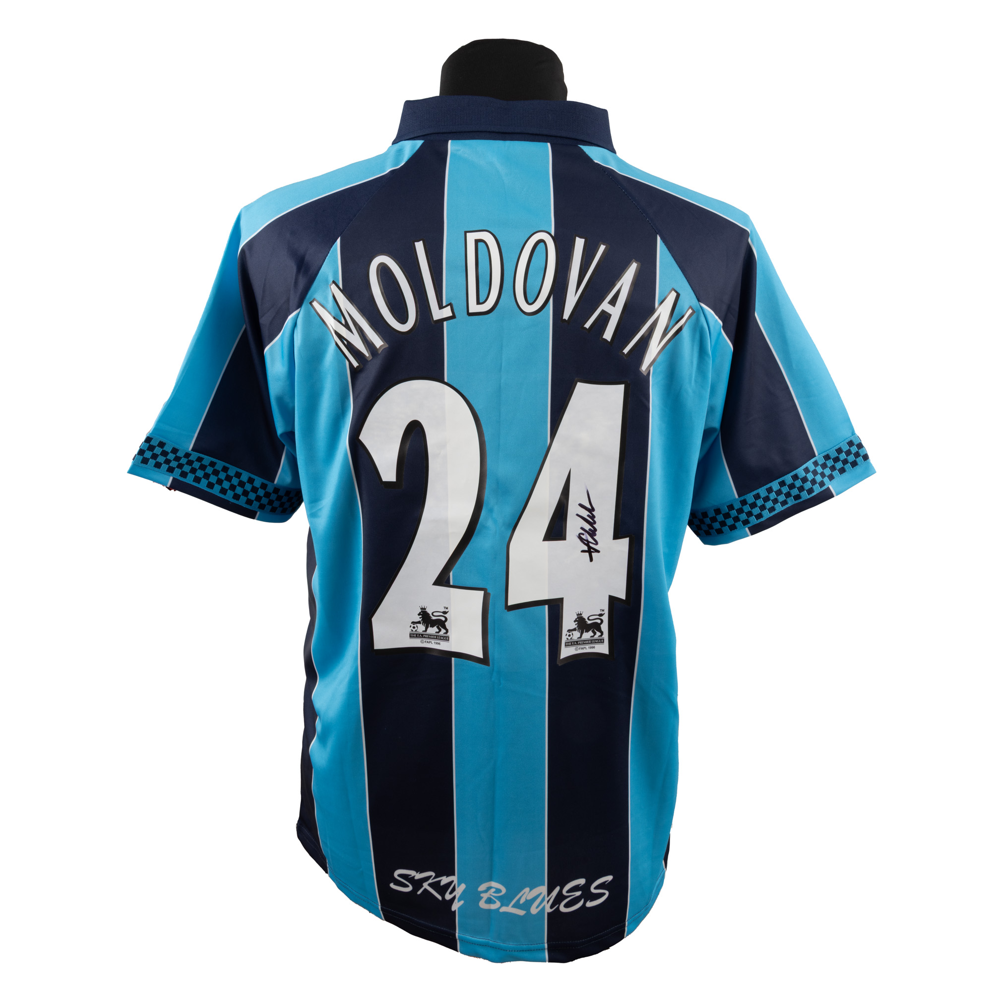 Tricou F.C. Coventry City, cu semnătura olografă a lui Viorel Moldovan