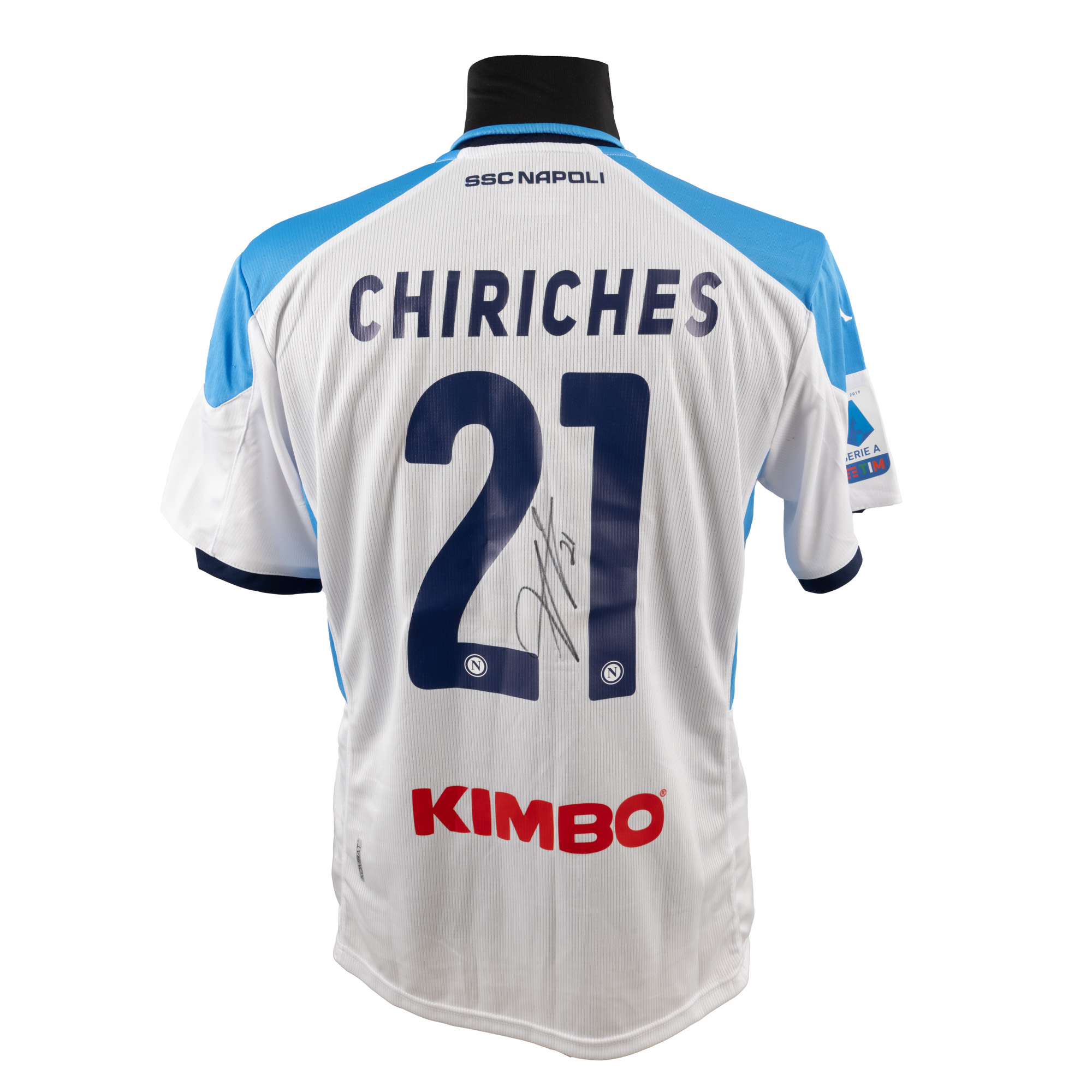 Tricou SSC Napoli, cu semnătura olografă a lui Vlad Chiricheș