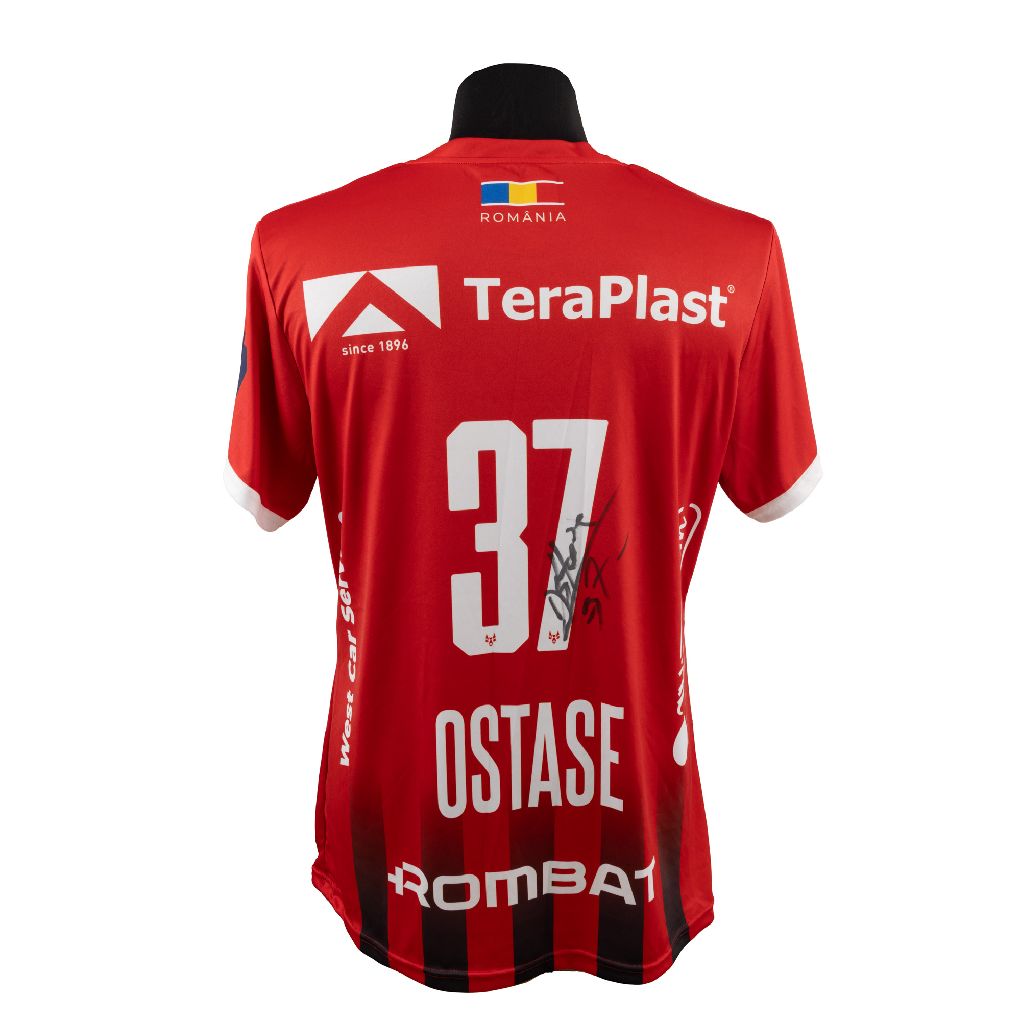 Handball shirt, Gloria Bistrița, with Lorena Ostașe's holographic signature