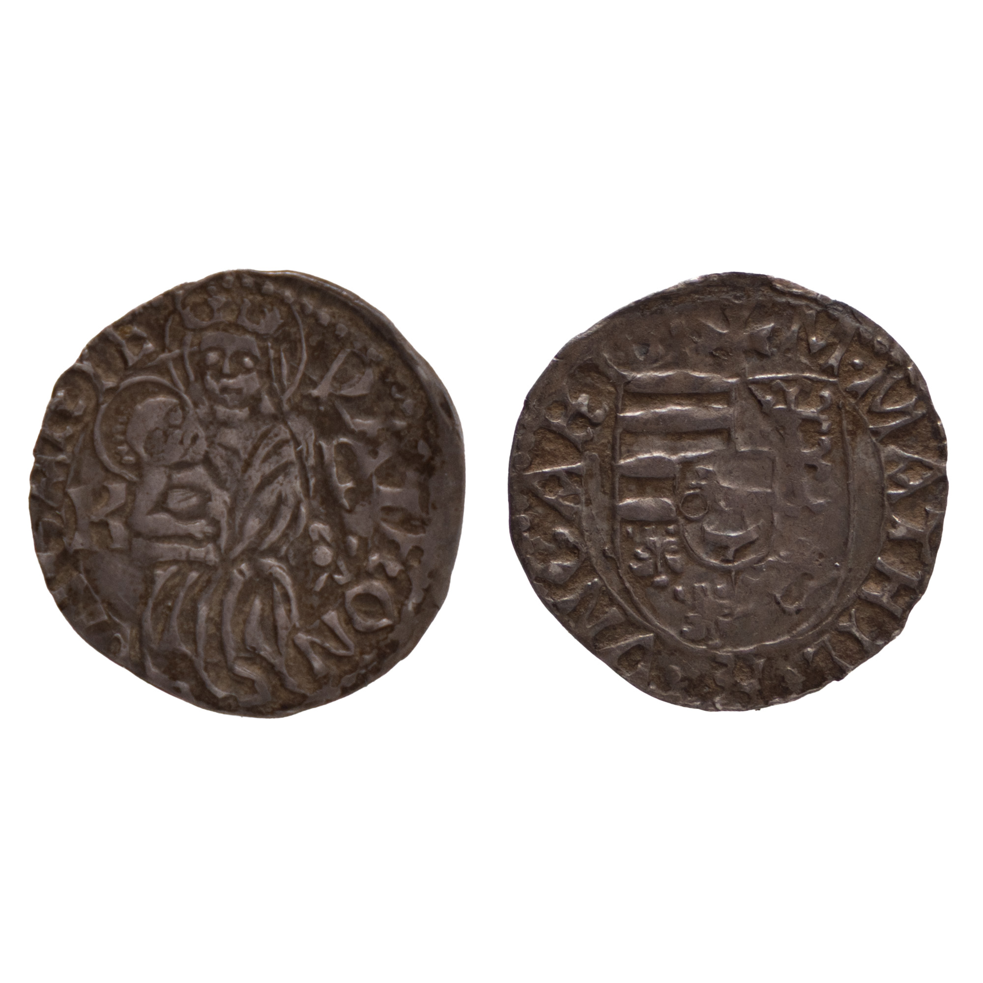 Monedă Dinar, Matei Corvin, 1458-1490, argint