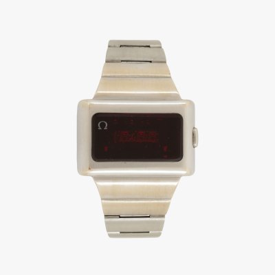 Omega Time Computer Watch, the brand's first electronic watch and the first LED watch model marketed in Europe, gold-plated steel, hand-held, men's, accompanied by the original box and user manual