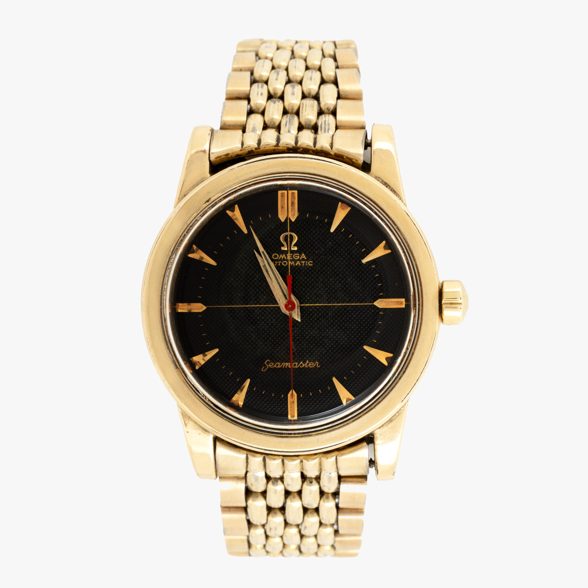 Ceas Omega Seamaster, din oțel placat cu aur, de mână, bărbătesc