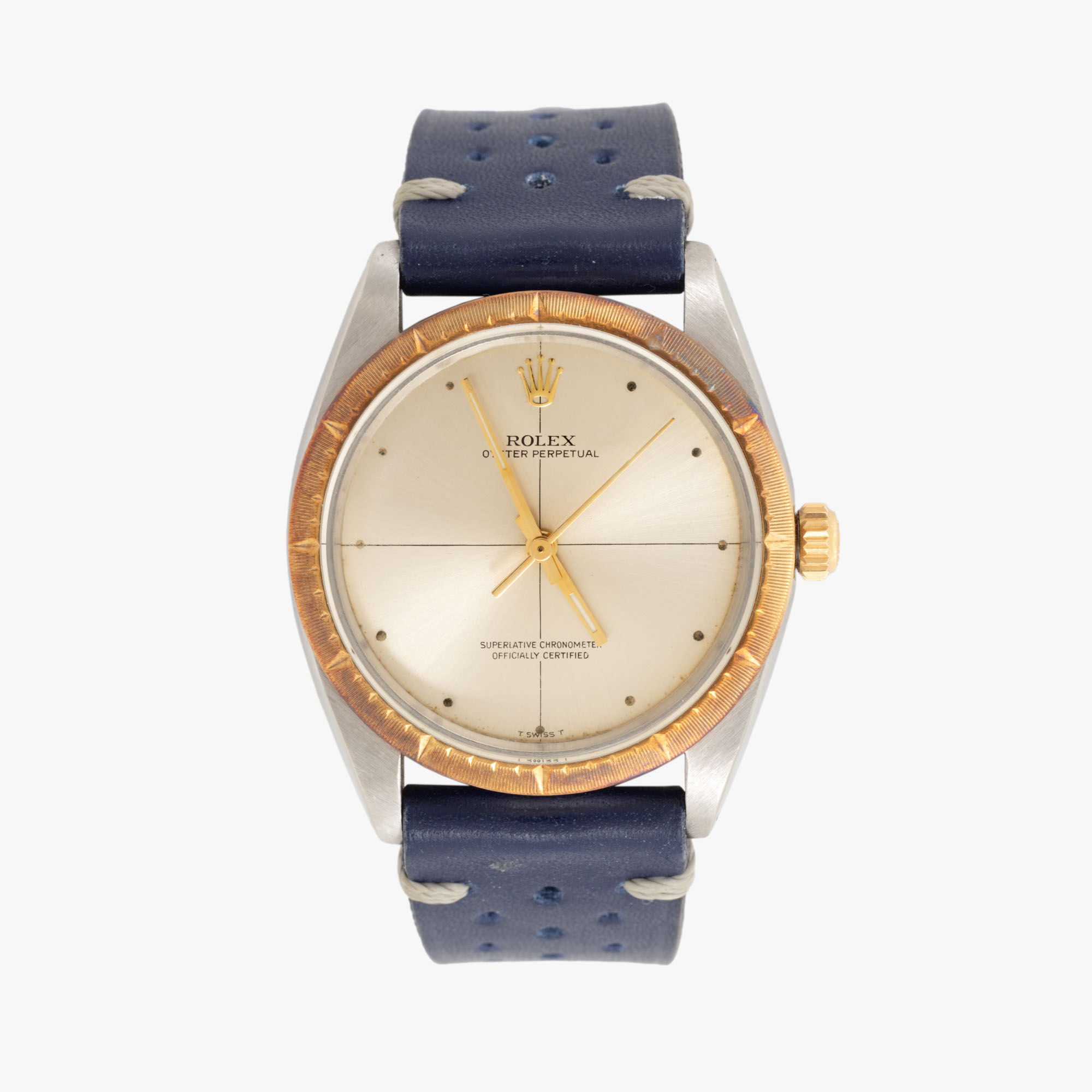 Ceas Rolex Oyster Perpetual Zephyr, din aur și oțel, de mână, bărbătesc