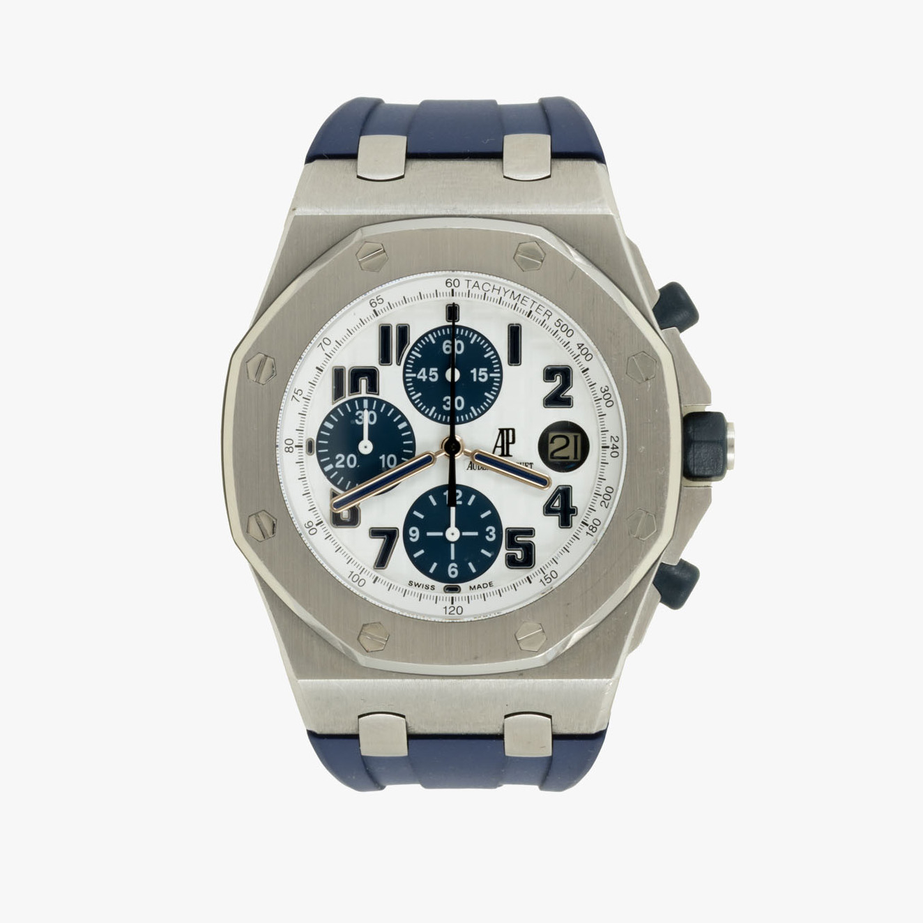 Ceas Audemars Piguet Royal Oak Offshore Chronograph Navy, de mână, bărbătesc, însoțit de cutia originală