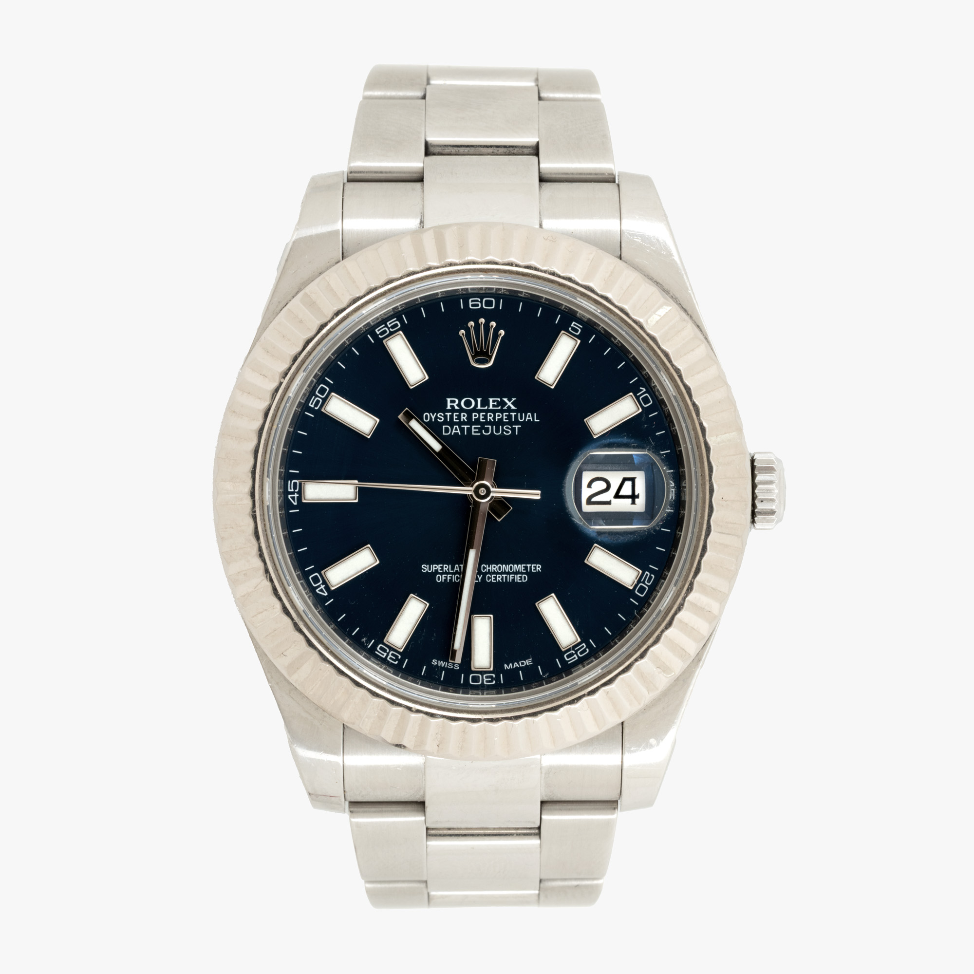 Ceas Rolex Datejust II, din aur și oțel, de mână, bărbătesc, însoțit de cutia originală și card de garanție