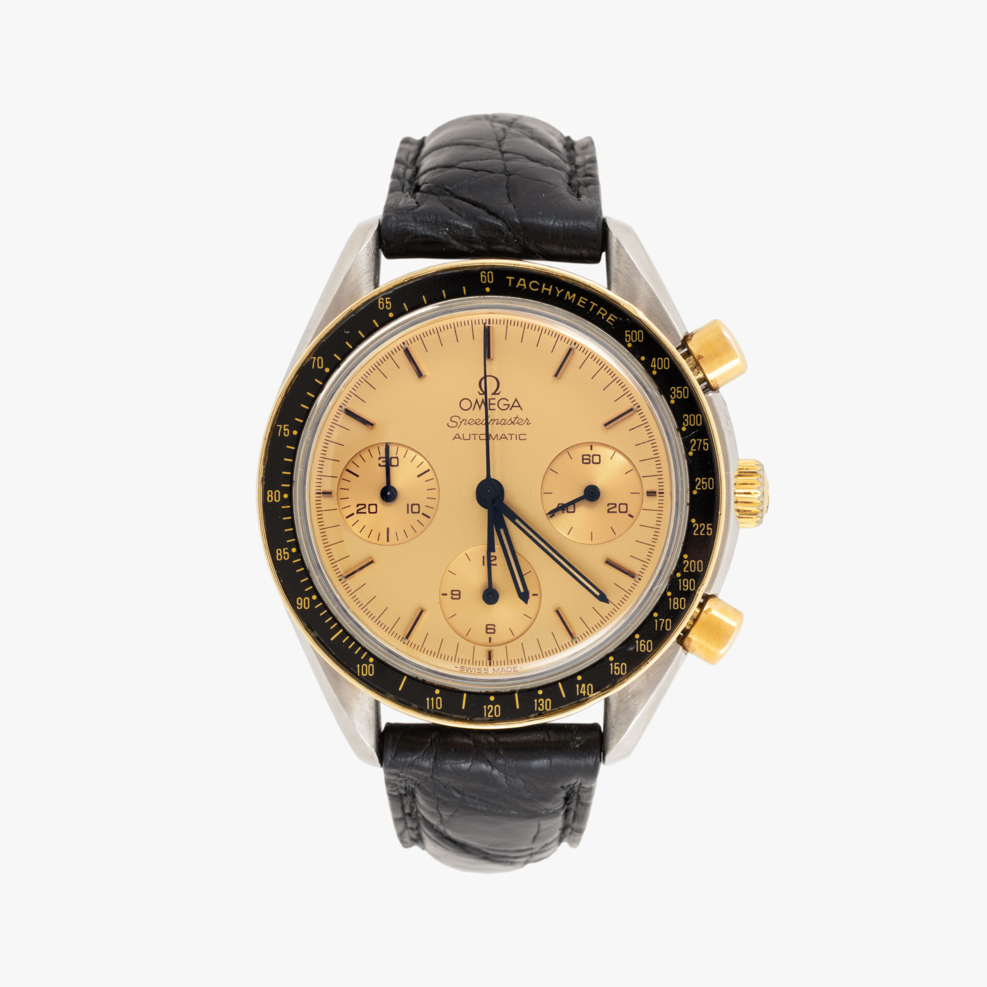 Ceas Omega Speedmaster, din aur și oțel, de mână, bărbătesc