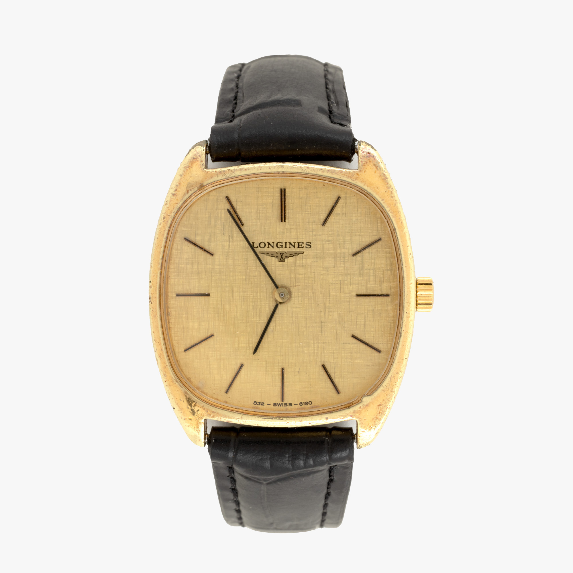 Ceas Longines, din oțel placat cu aur, de mână, unisex