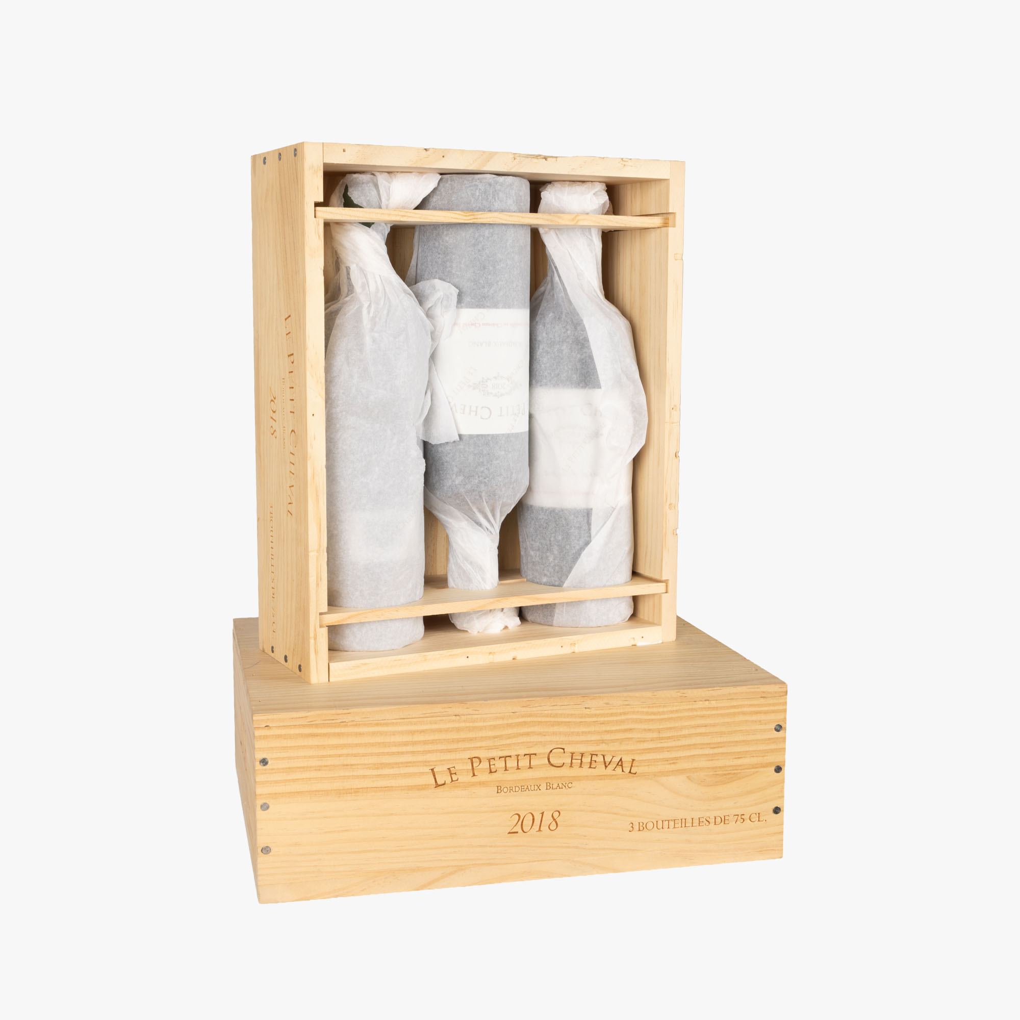 Château Cheval Blanc Bordeaux, Cuvée Le Petit Cheval Blanc, 2018, 6st x 0,75l, în cutiile originale