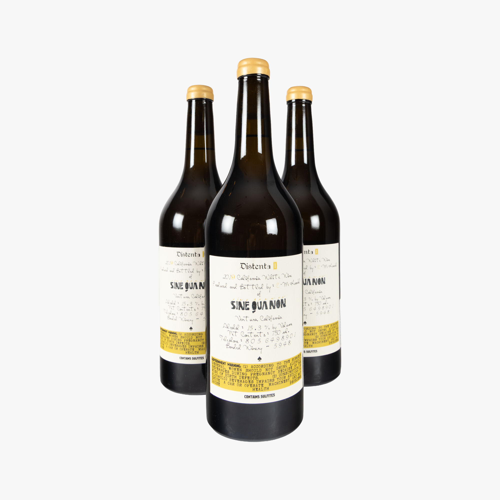 Sine Qua Non, Cuvée Distenta I, 2019, 3st x 0,75l