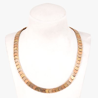 Tricolor gold necklace, cca. 1960