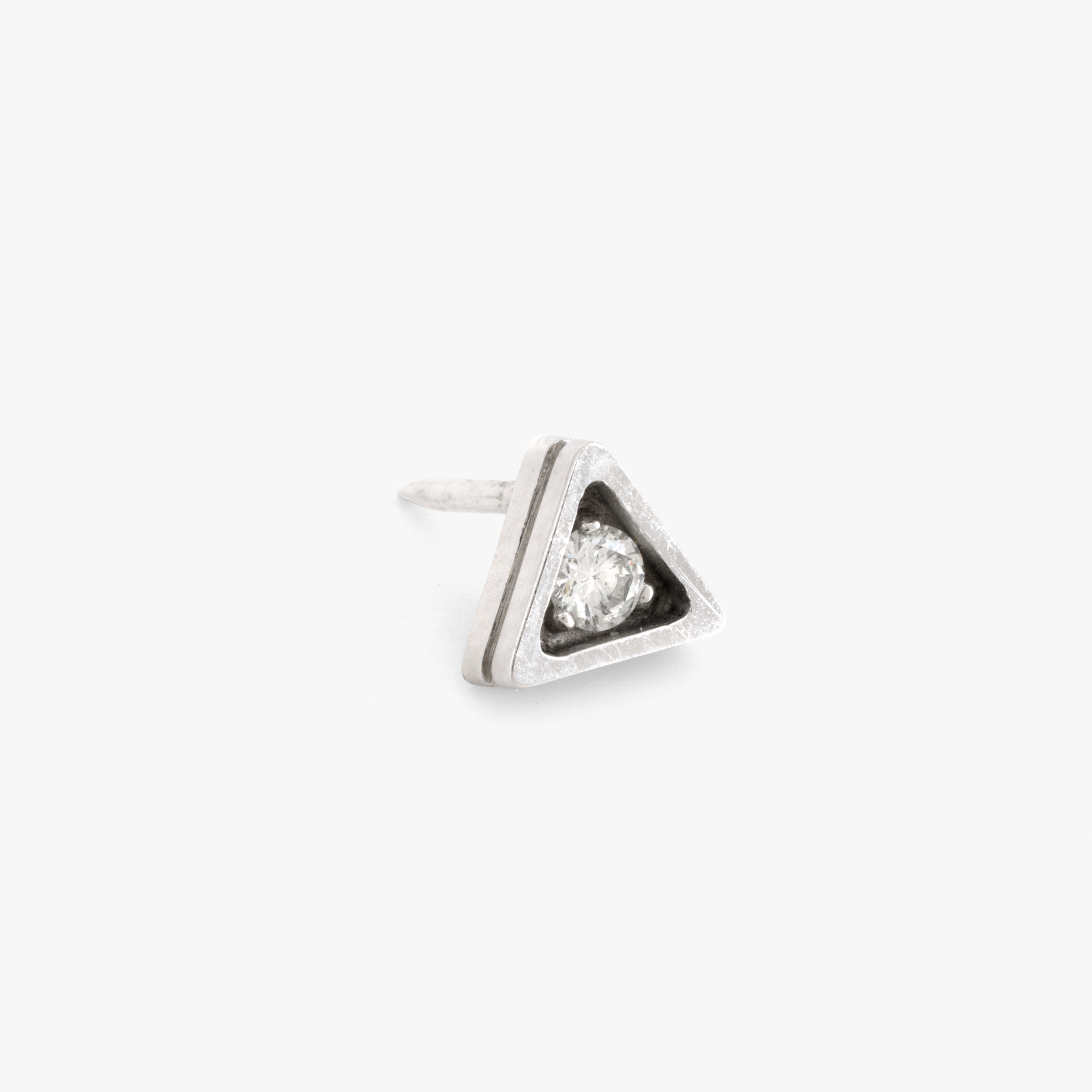 Bucherer white gold tie pin, decorated with a diamond