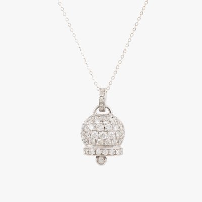 White gold chain with diamond-decorated pendant