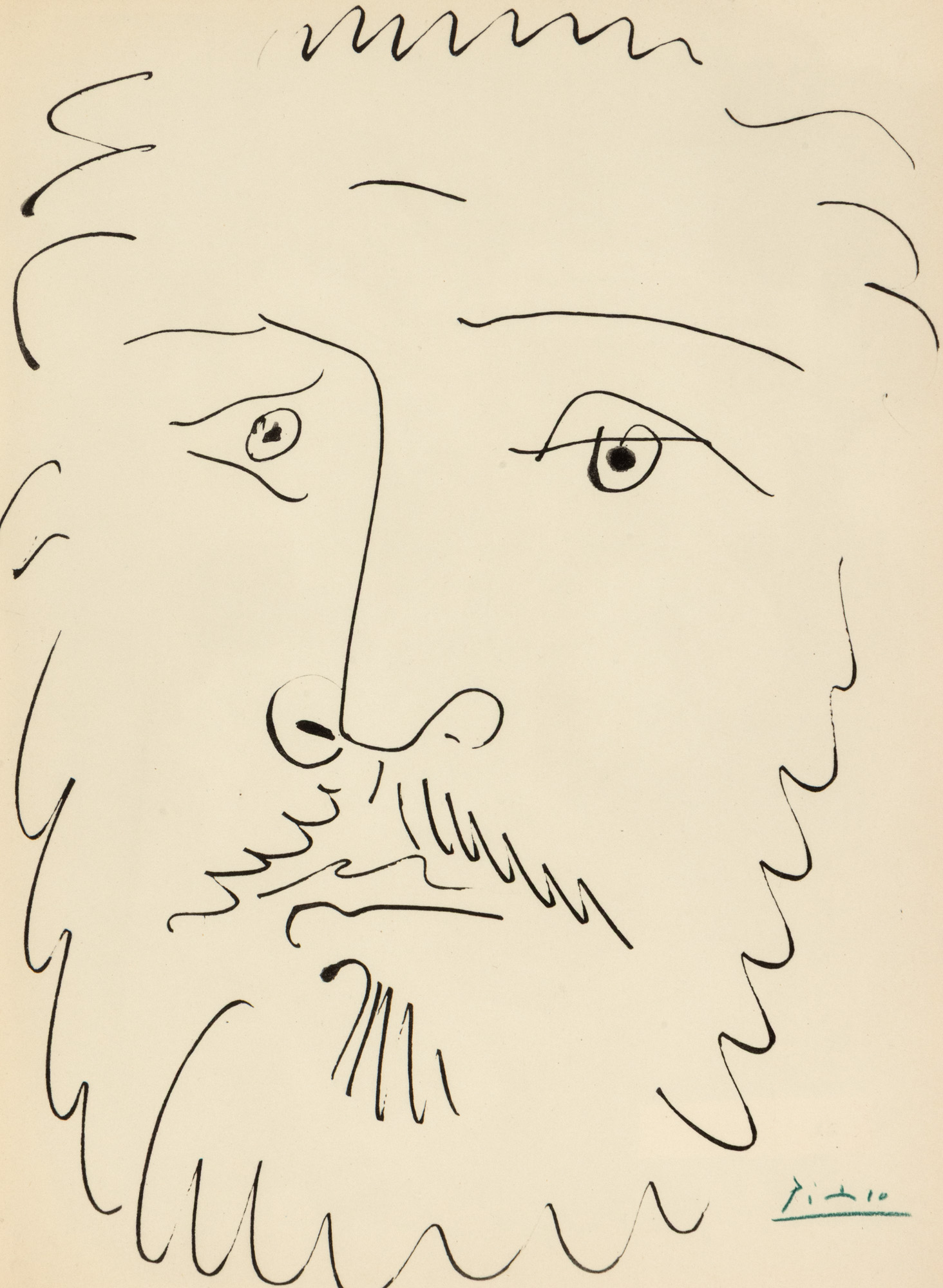 Visage d'homme barbu