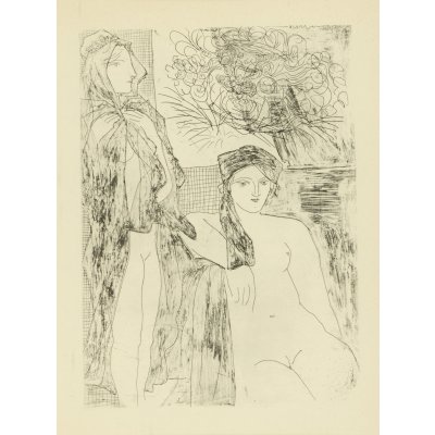 Woman with Veil, Seated Model and Head of Rembrandt