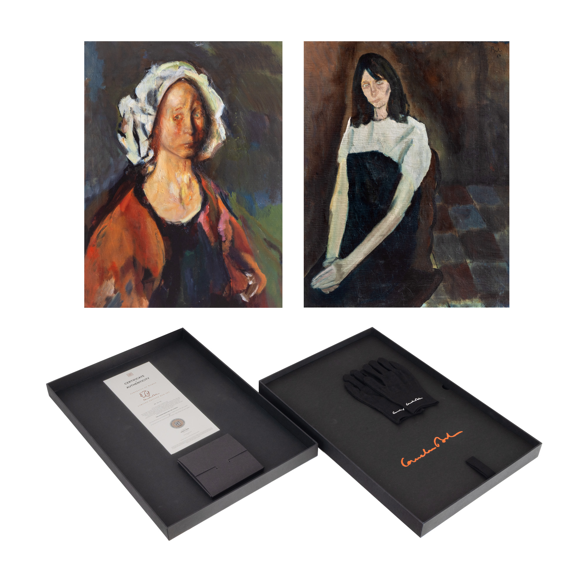 "Corneliu Baba. Female Face", portfolio with 13 serigraphs, limited edition, No. 37/53