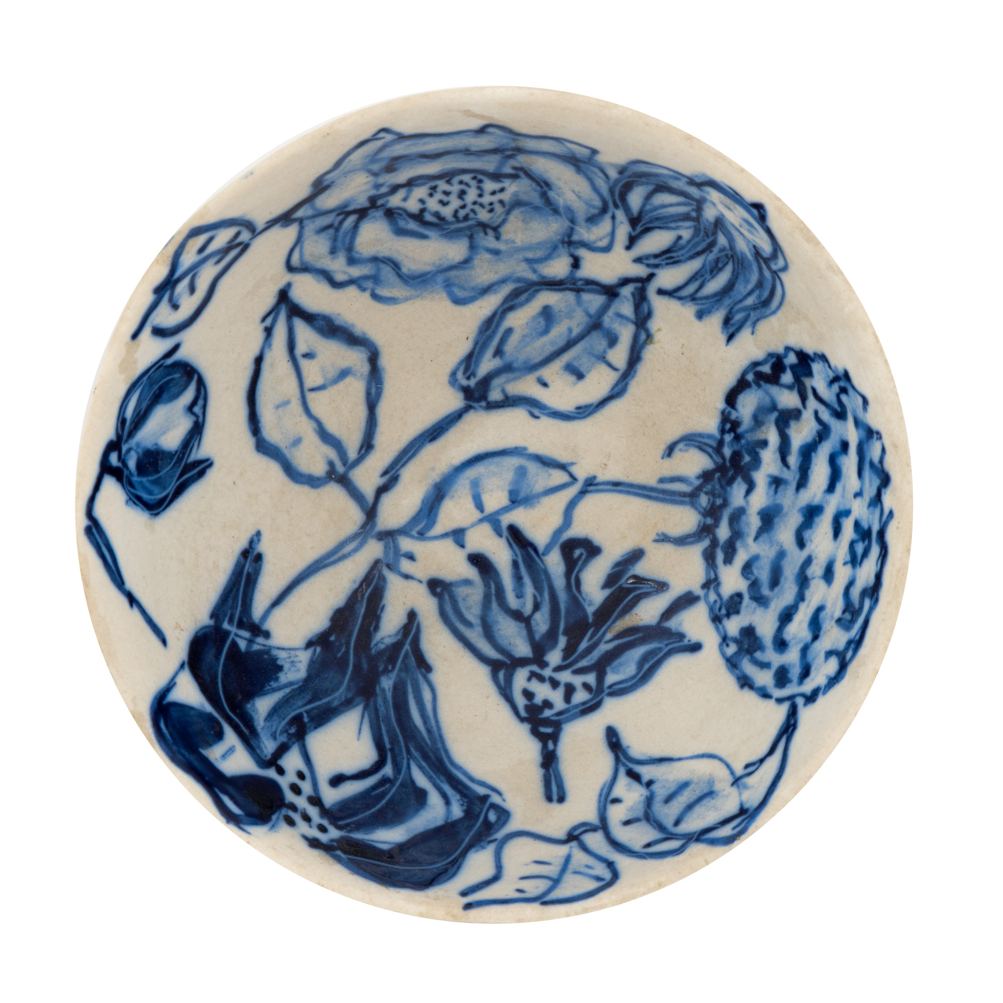Vase with blue flowers