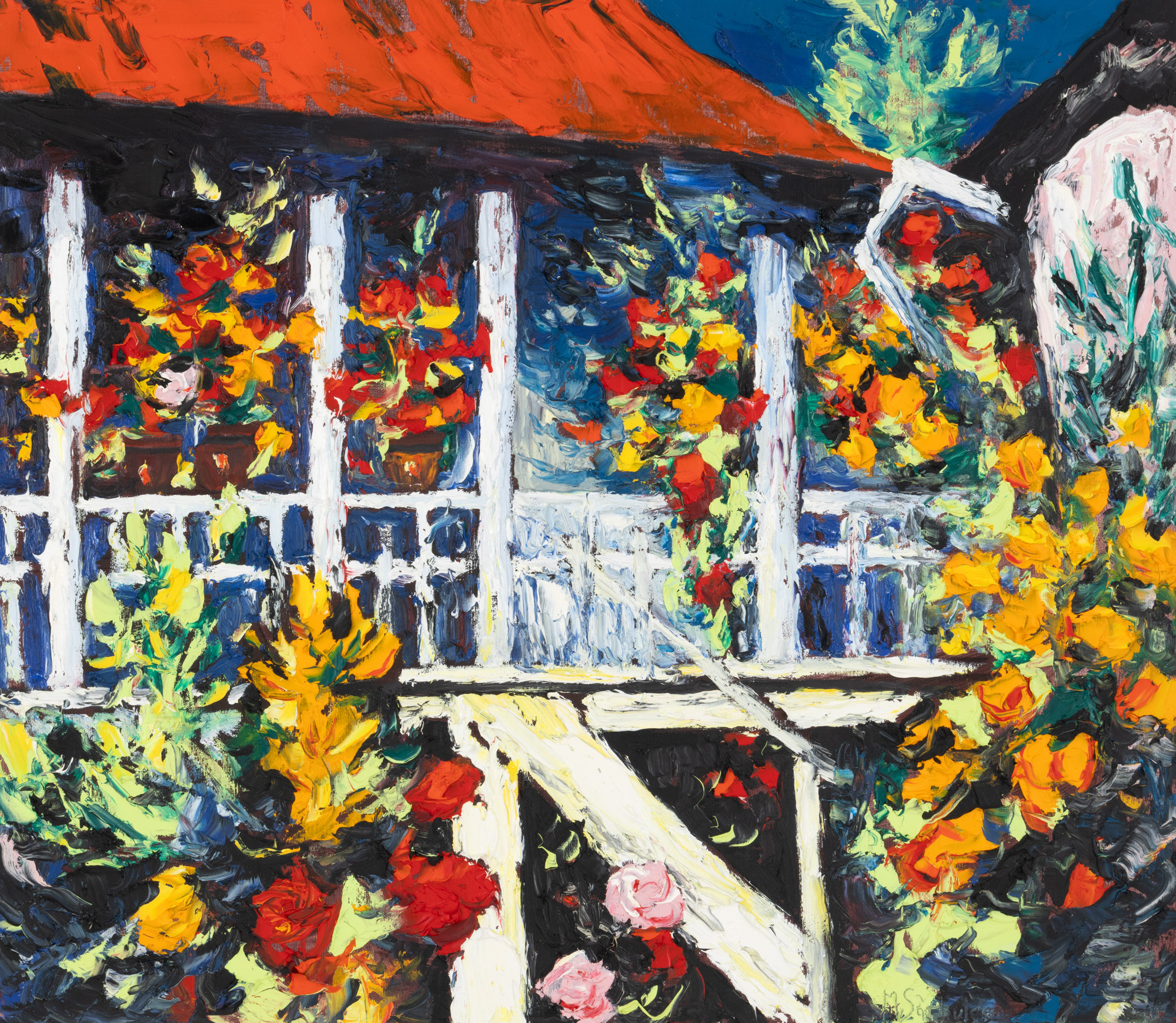 Porch with Flowers