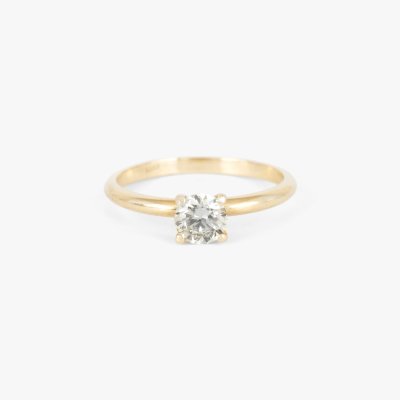 Gold ring decorated with diamond, accompanied by IGI gemological certificate