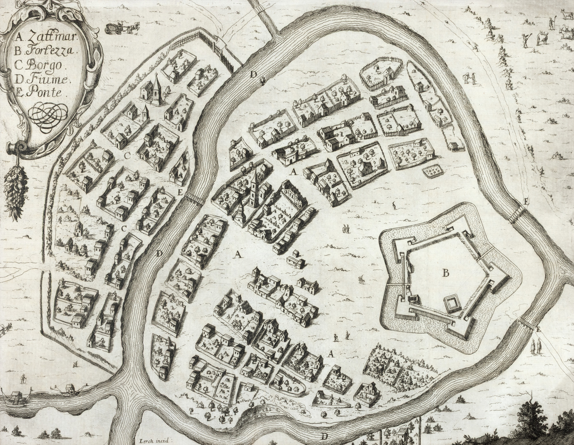 Vedută ”Satu Mare”, de Gualdo Priorato, Viena, sfârșitul sec. XVII-începutul sec. XVIII