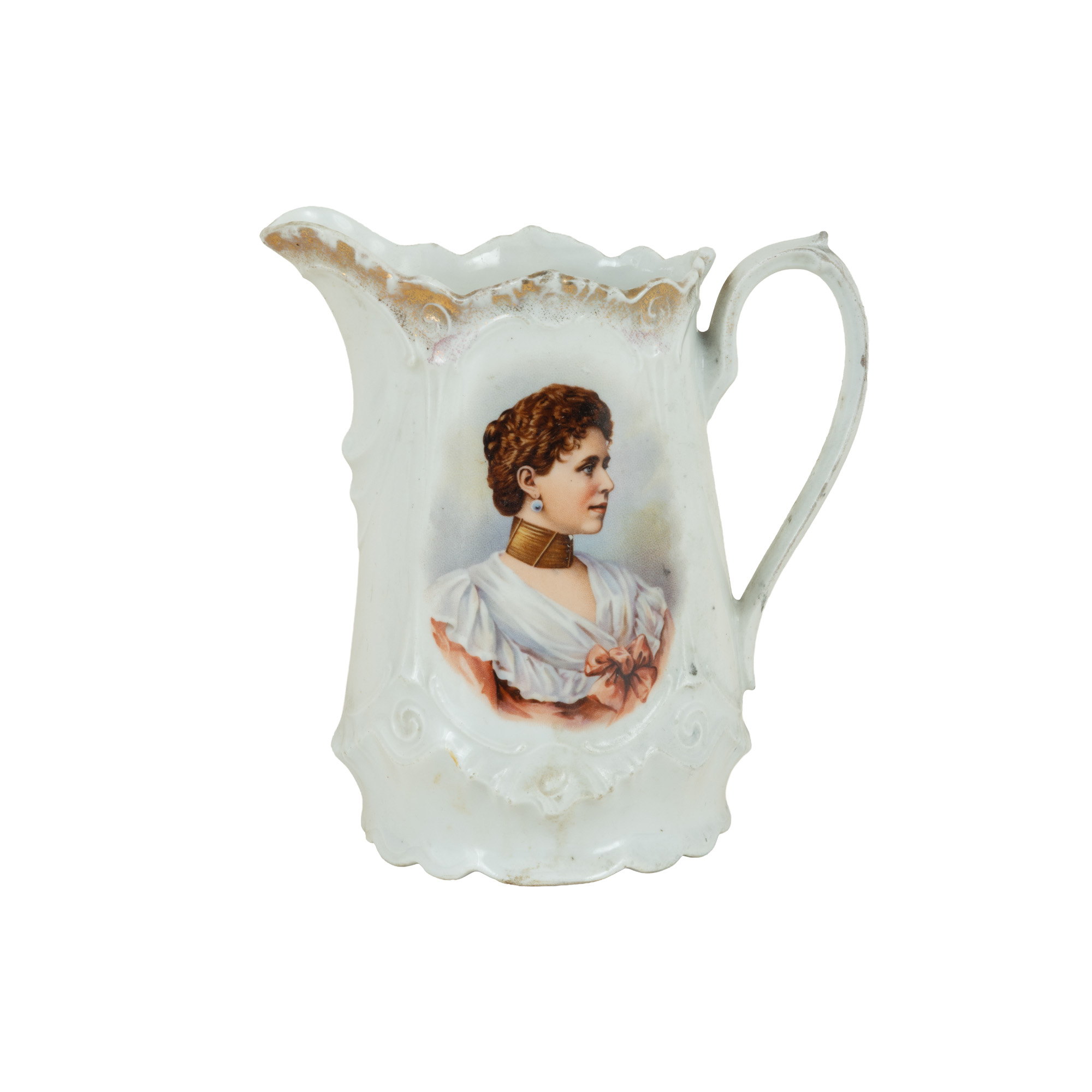 Carafă de porțelan cu portretul prințesei moștenitoare a tronului, viitoarea regină Maria, cca. 1906