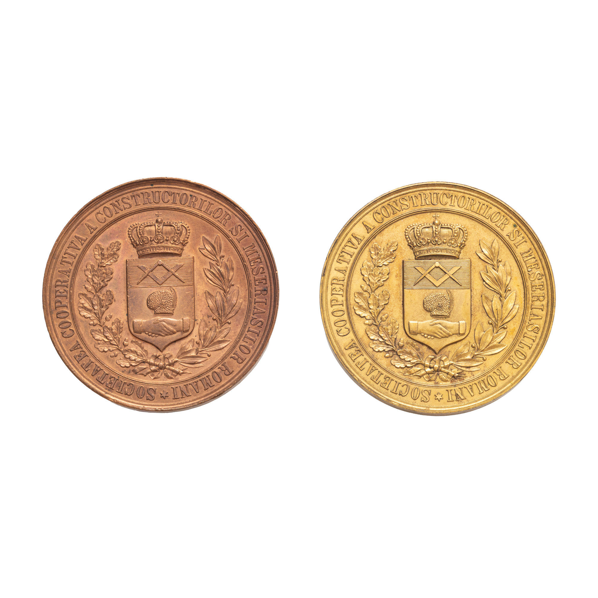 Lot consisting of two medals "Annual General Competition", 1883/1887