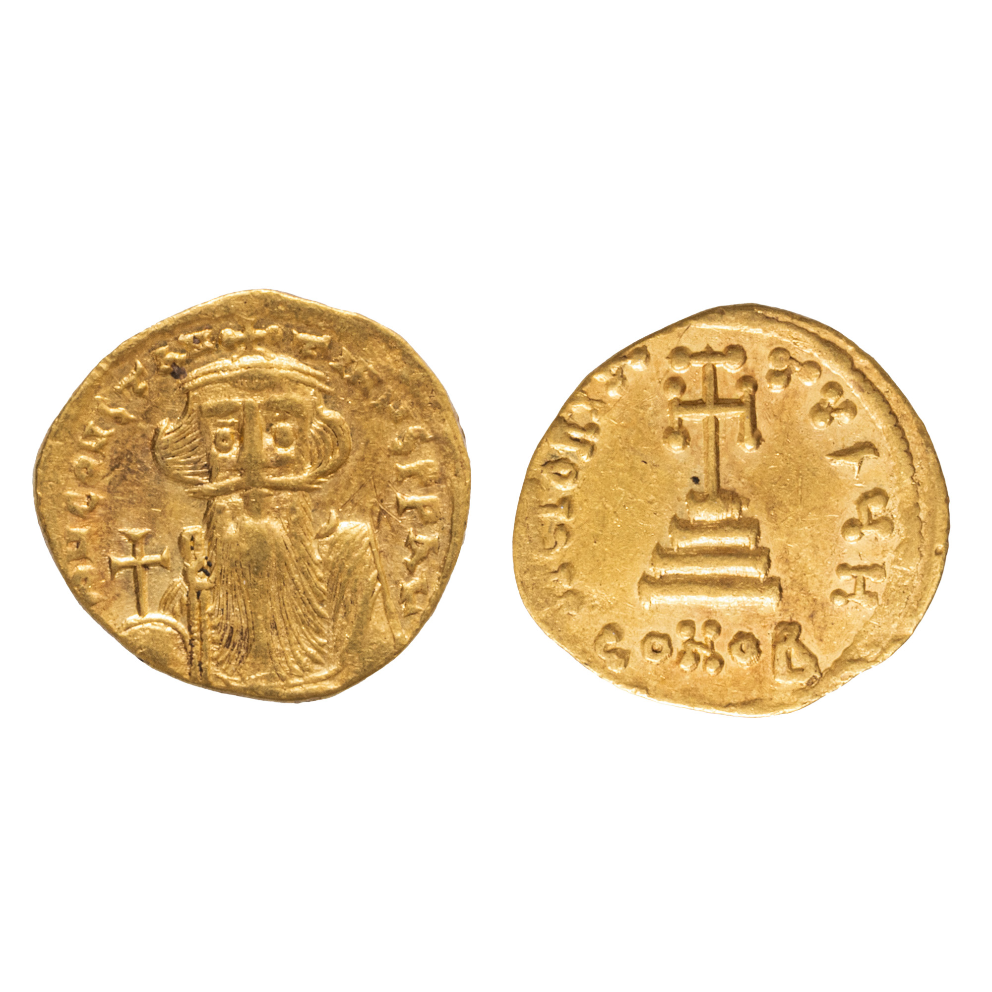 Solidus Coin, Constans II, Byzantine Empire, 651-654 A.D., gold