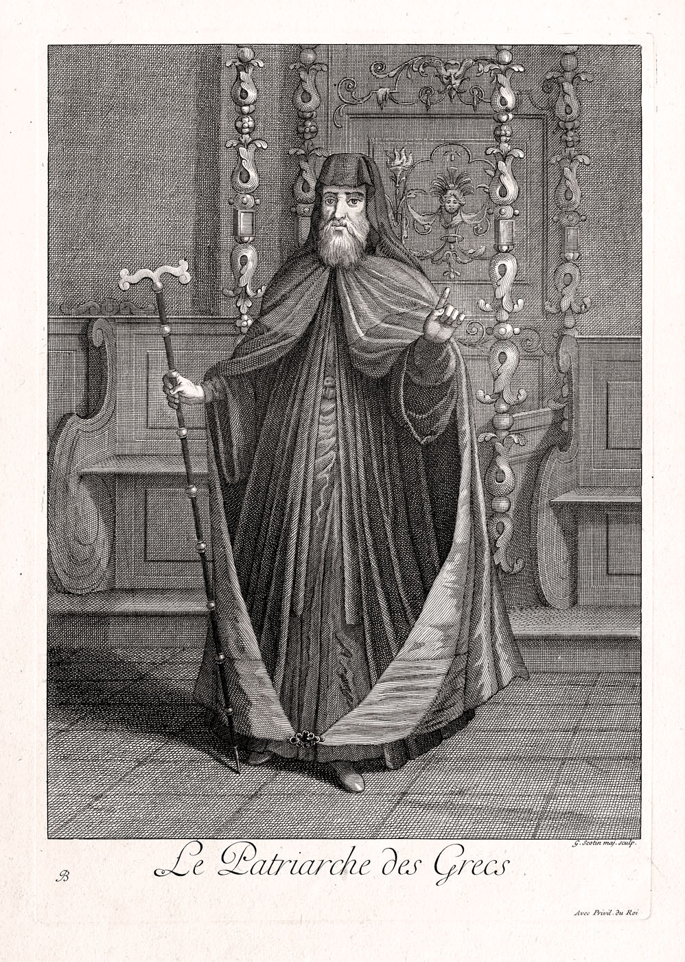 Patriarhul Greciei, gravură de sec. XVIII