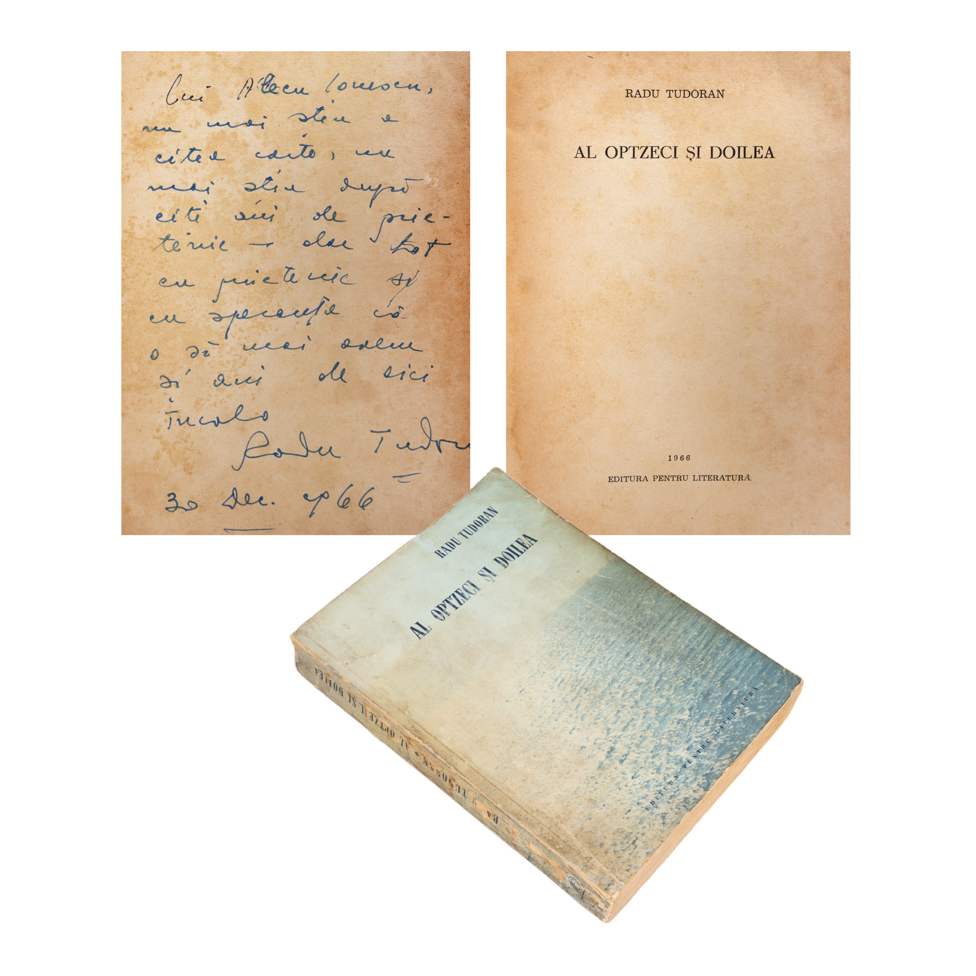 "The Eighty-Second", by Radu Tudoran, Bucharest, 1966, with the author's holograph signature
