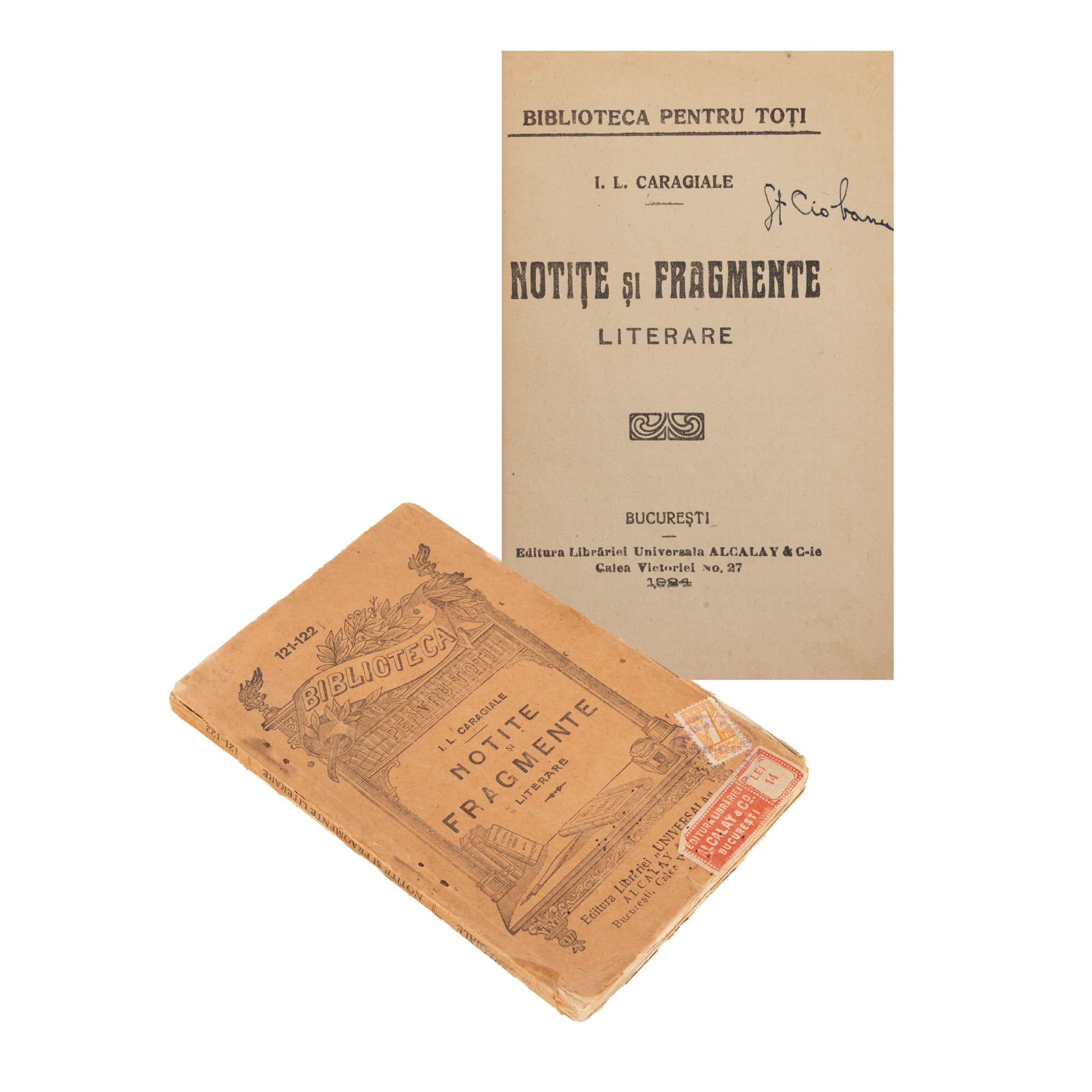 ”Notițe și fragmente literare”, de Ion Luca Caragiale, București, 1924