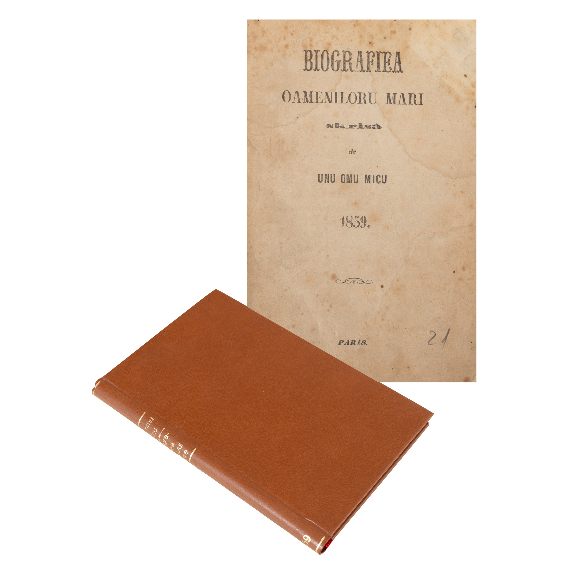 ”Biografia oamenilor mari”, de Unu Omu Micu (Ion G. Valentineanu), Paris, 1859