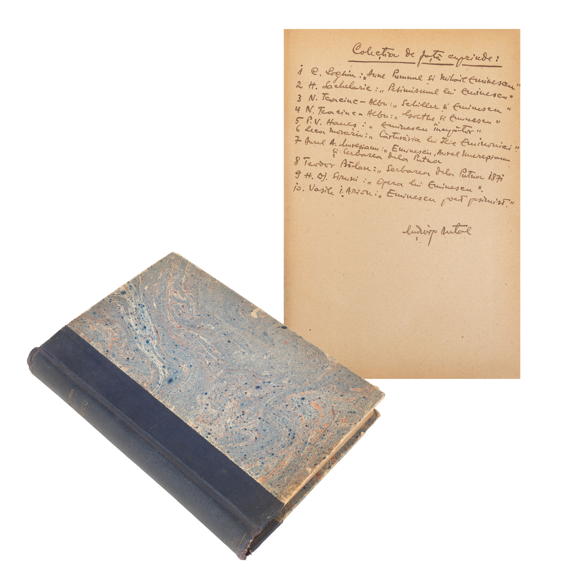 Collection of Ten Works Pertaining to the Life and Work of Mihai Eminescu, 1927-1943