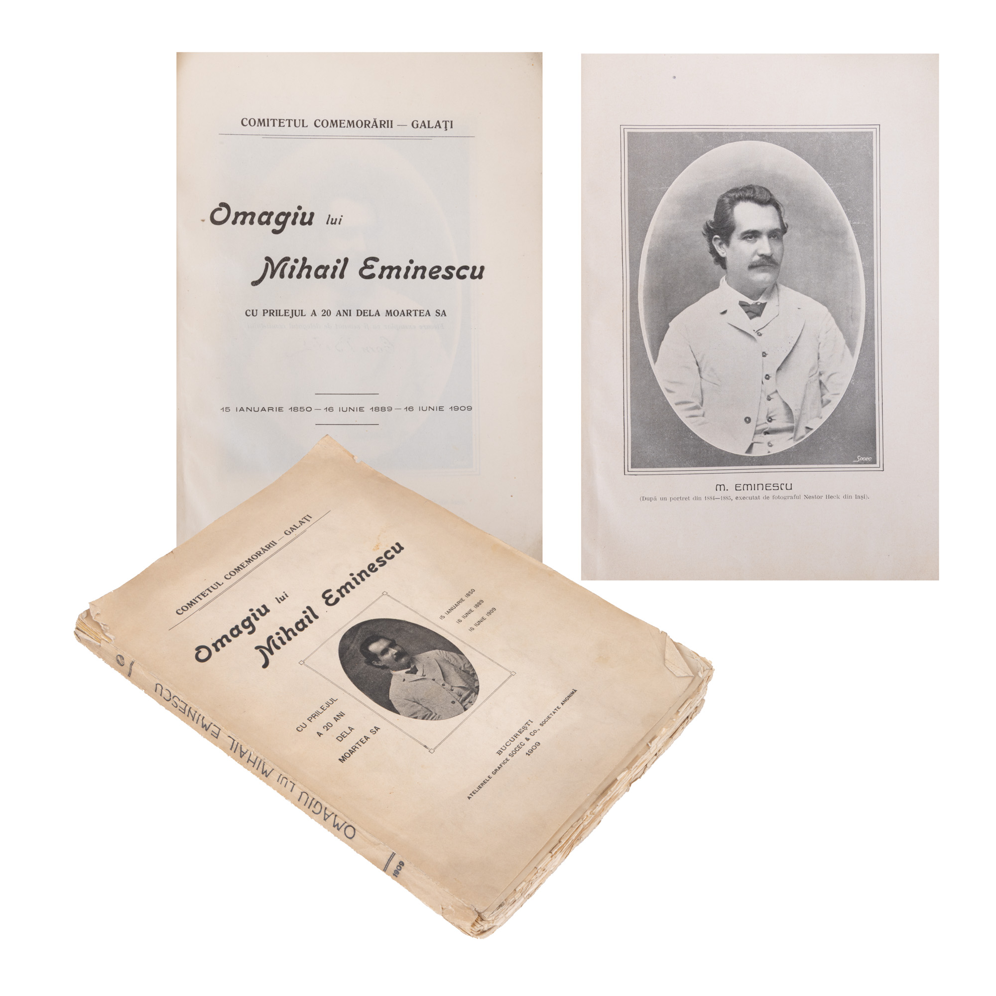 ”Omagiu lui Mihail Eminescu cu prilejul a 20 ani de la moartea sa”, București, 1909